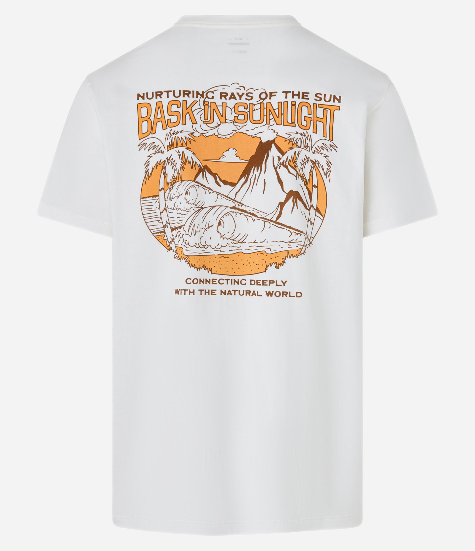 Camiseta Comfort em Algodão com Estampa Bask in Sunlight Branco 7
