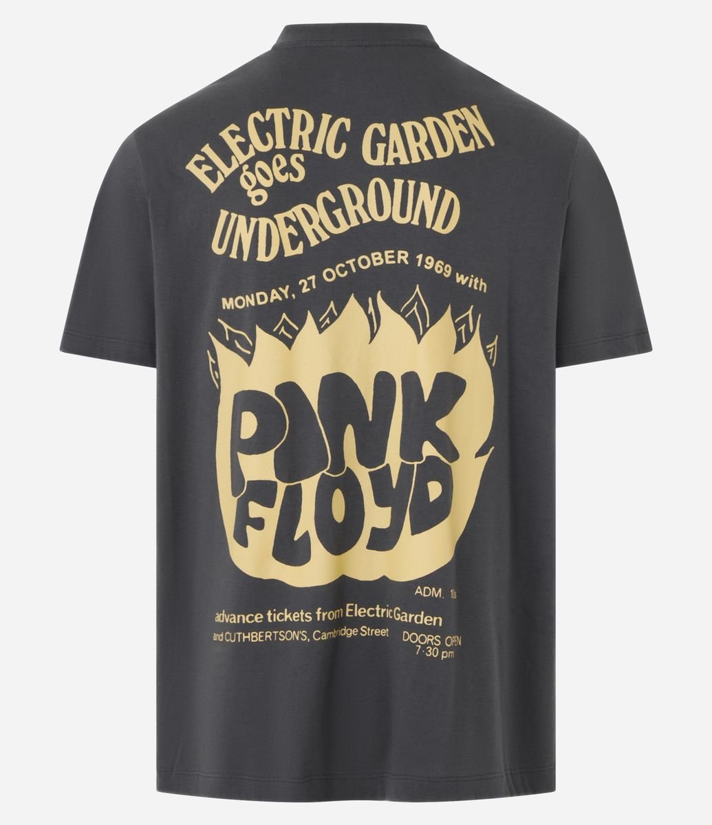 Camiseta Comfort em Algodão com Estampa Pink Floyd Cinza