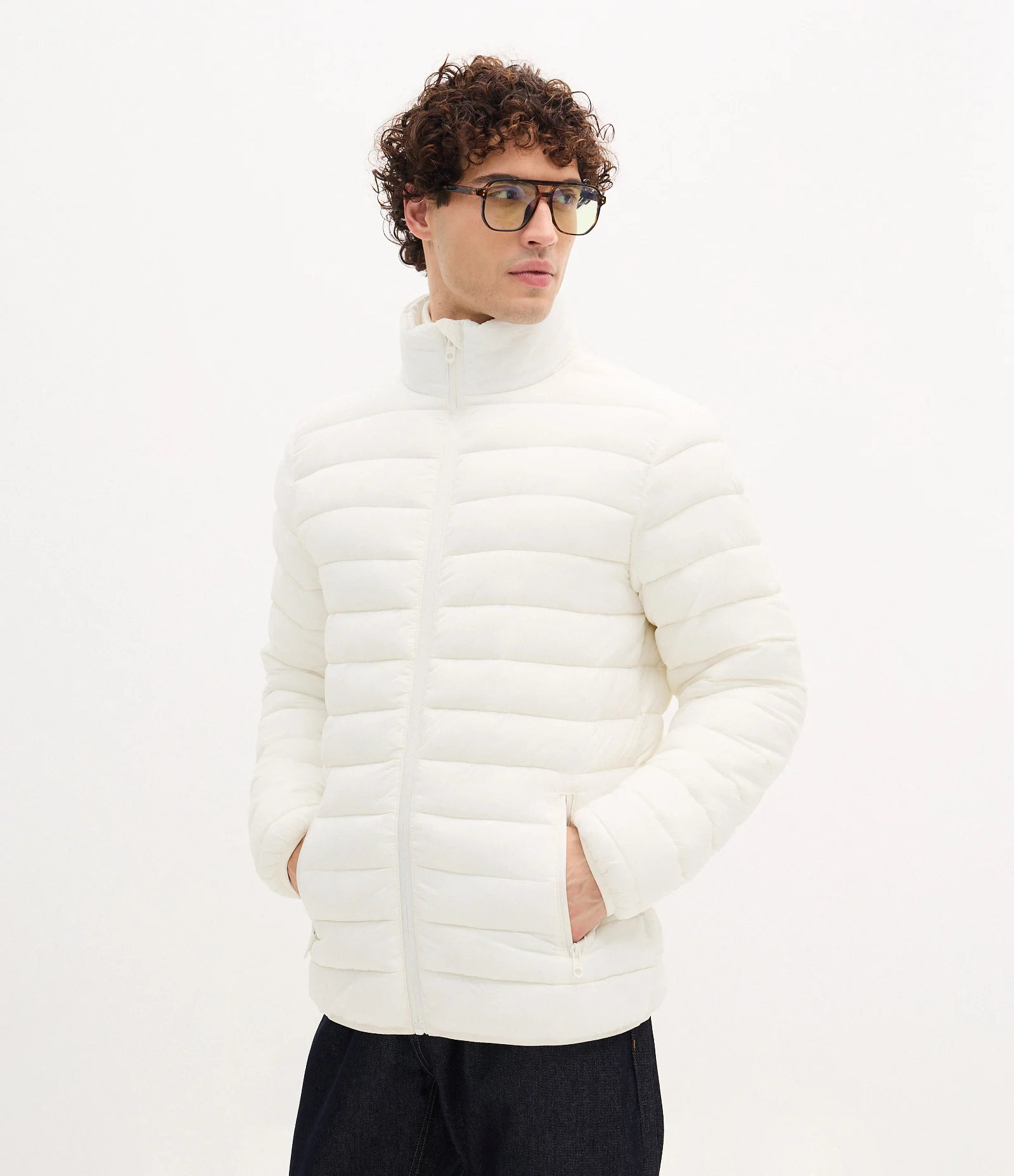 Jaqueta Puffer Ultraleve em Poliamida Branco 1