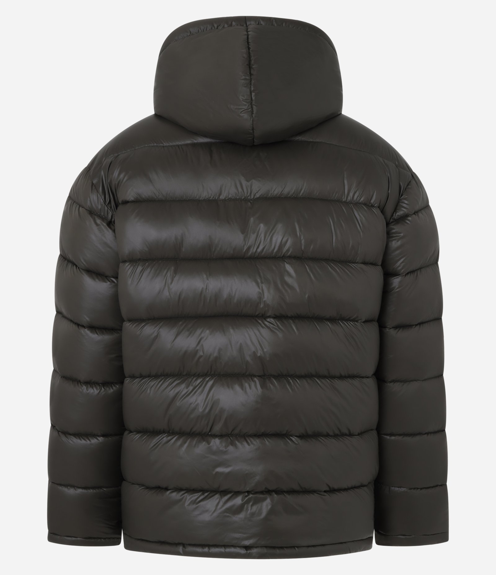 Jaqueta Puffer em Poliamida com Gomos e Forro de Sherpa Cinza Escuro 6