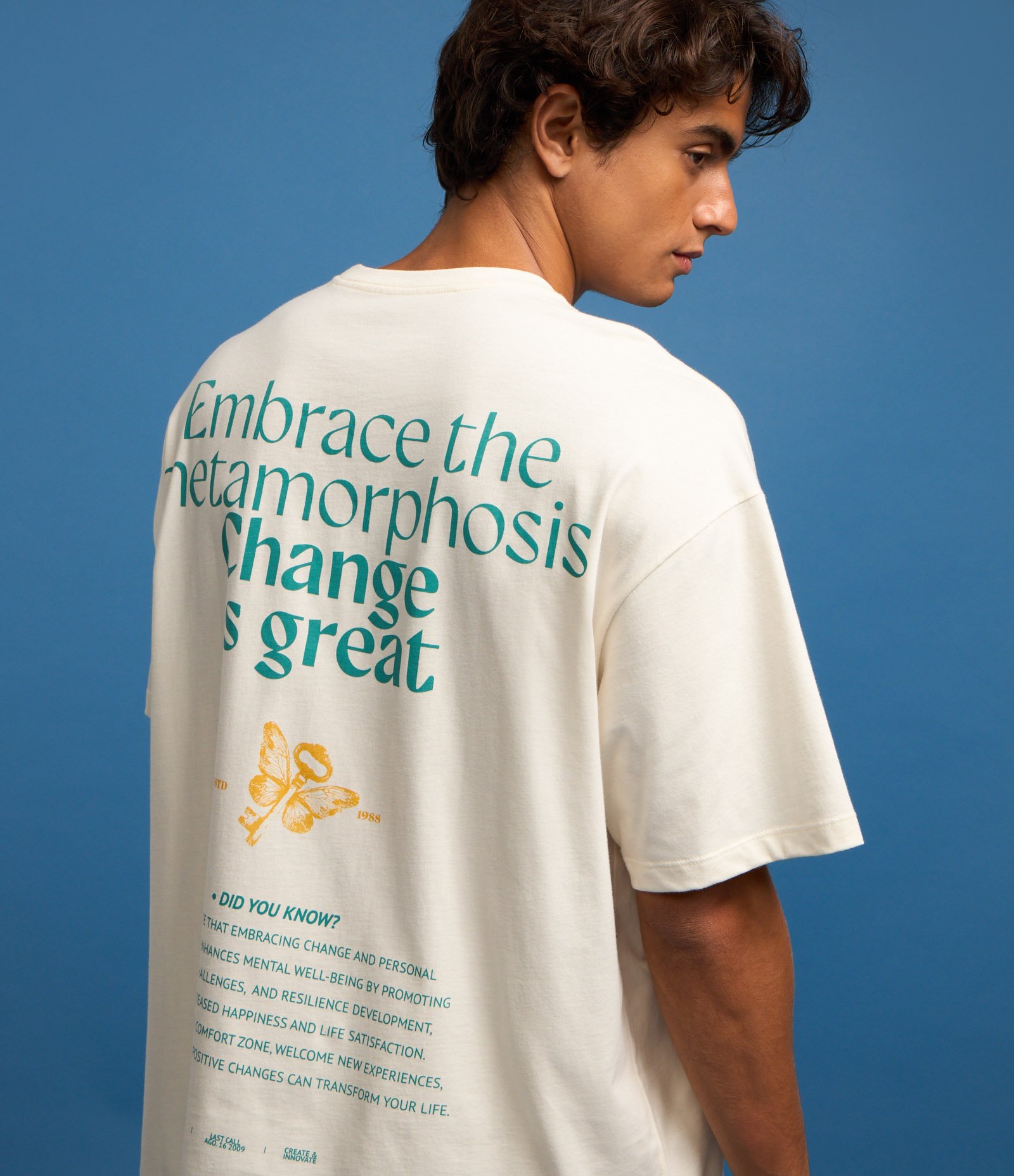Camiseta Relaxed em Malhão com Estampa Lettering Branco 6