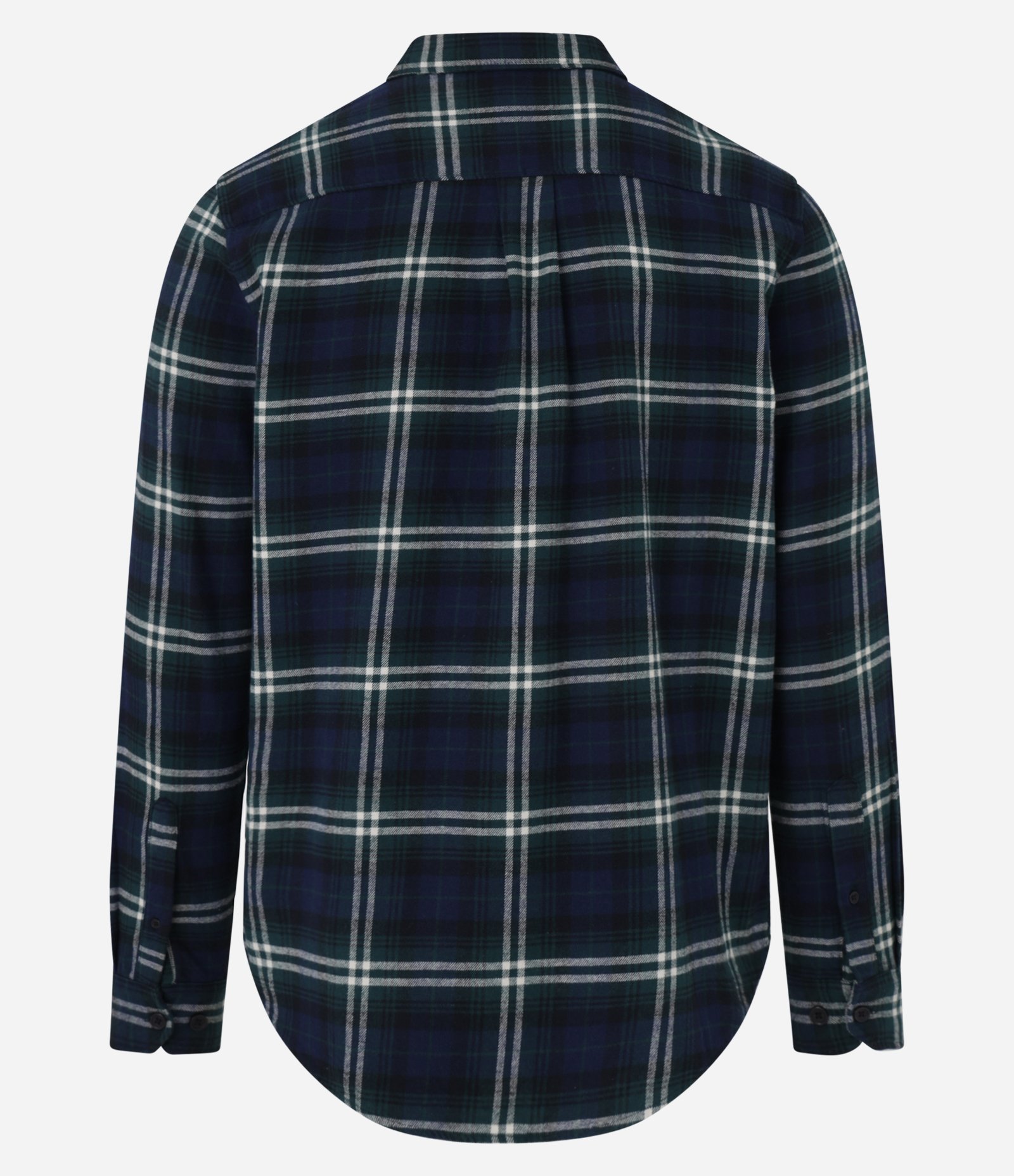 Camisa Regular em Flanela com Estampa Xadrez Azul 5