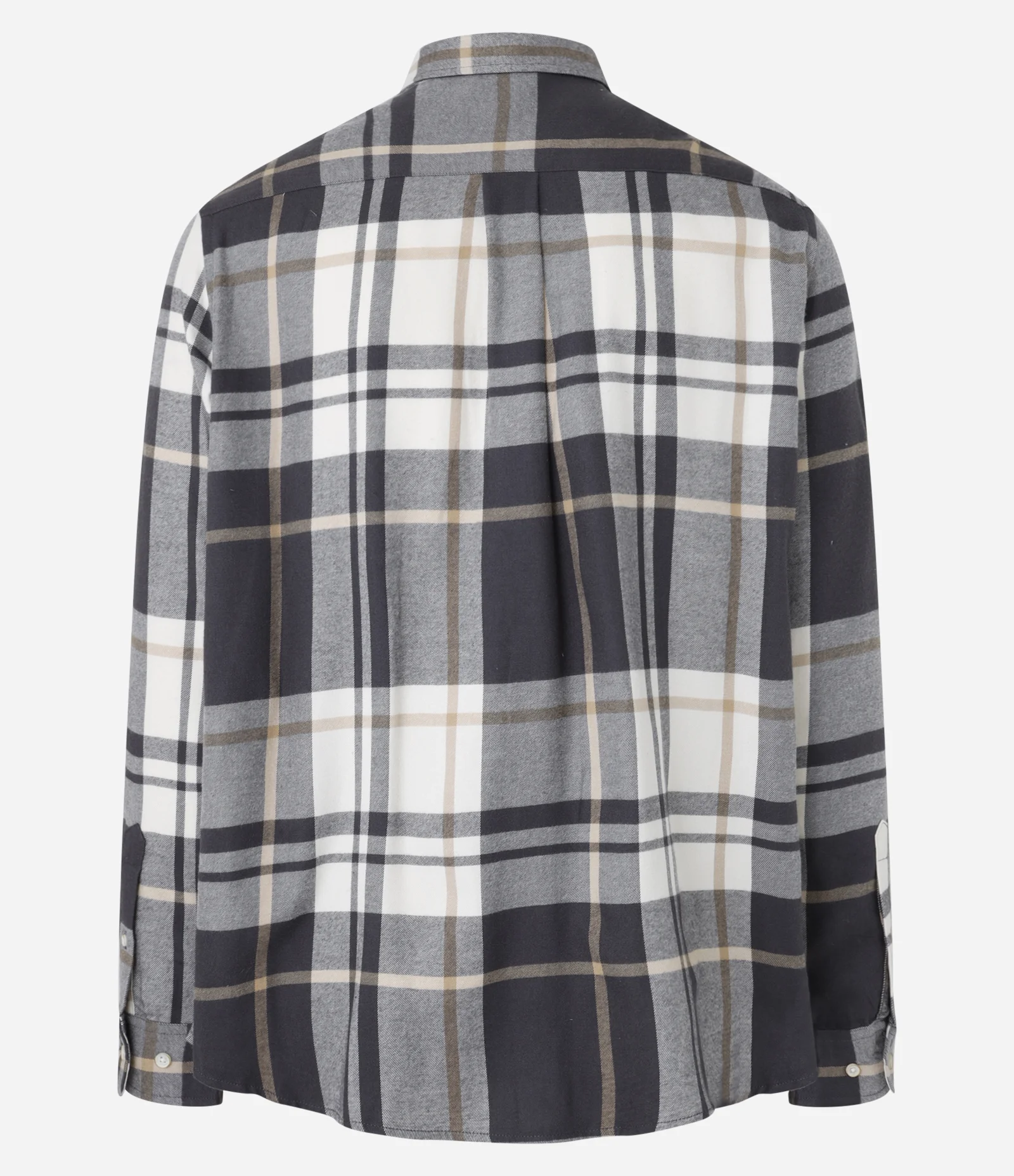 Camisa em Flanela com Estampa Xadrez e Abotoamento Cinza 2