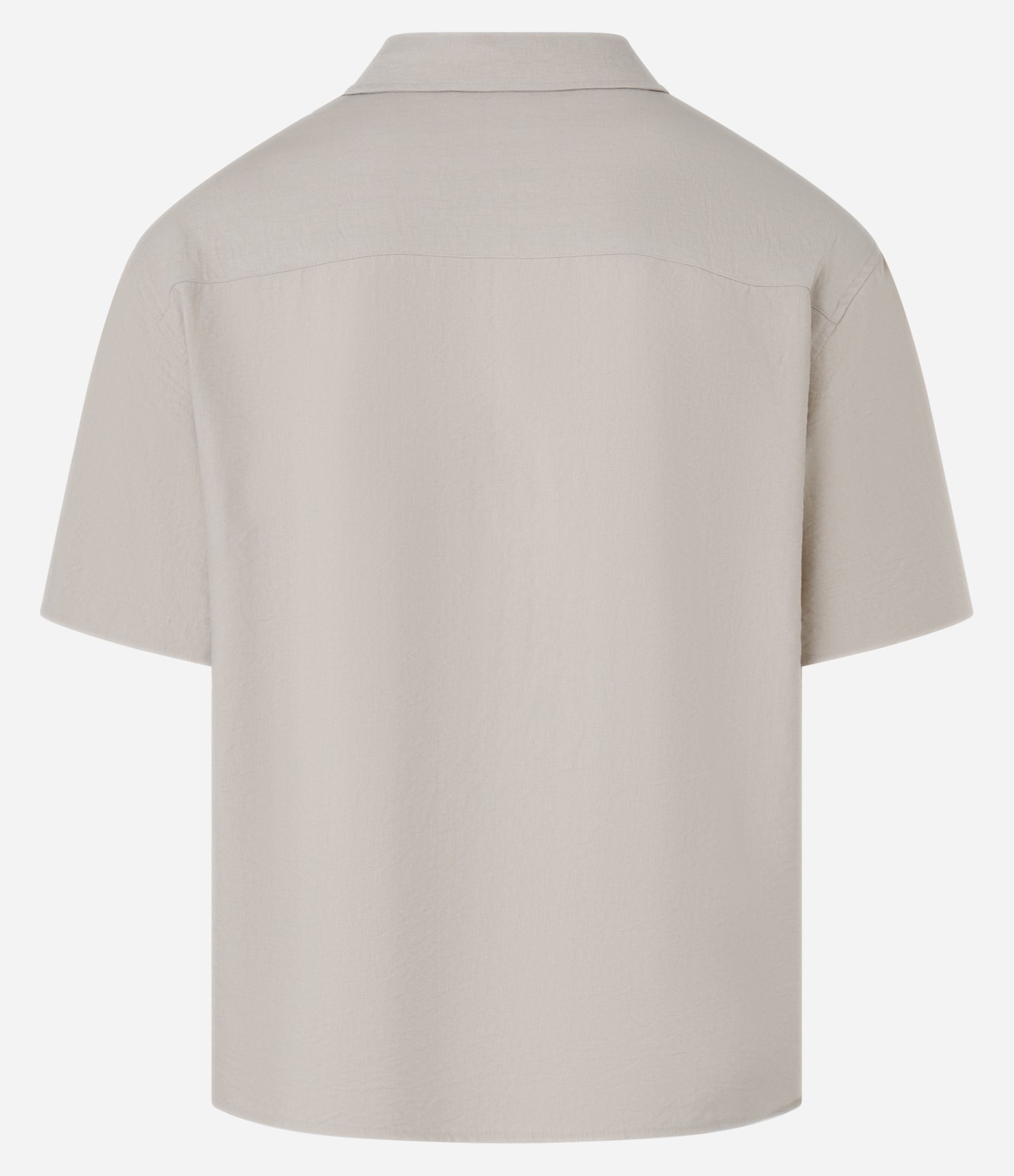 Camisa Boxy em Viscose com Textura Bowling Bege 6