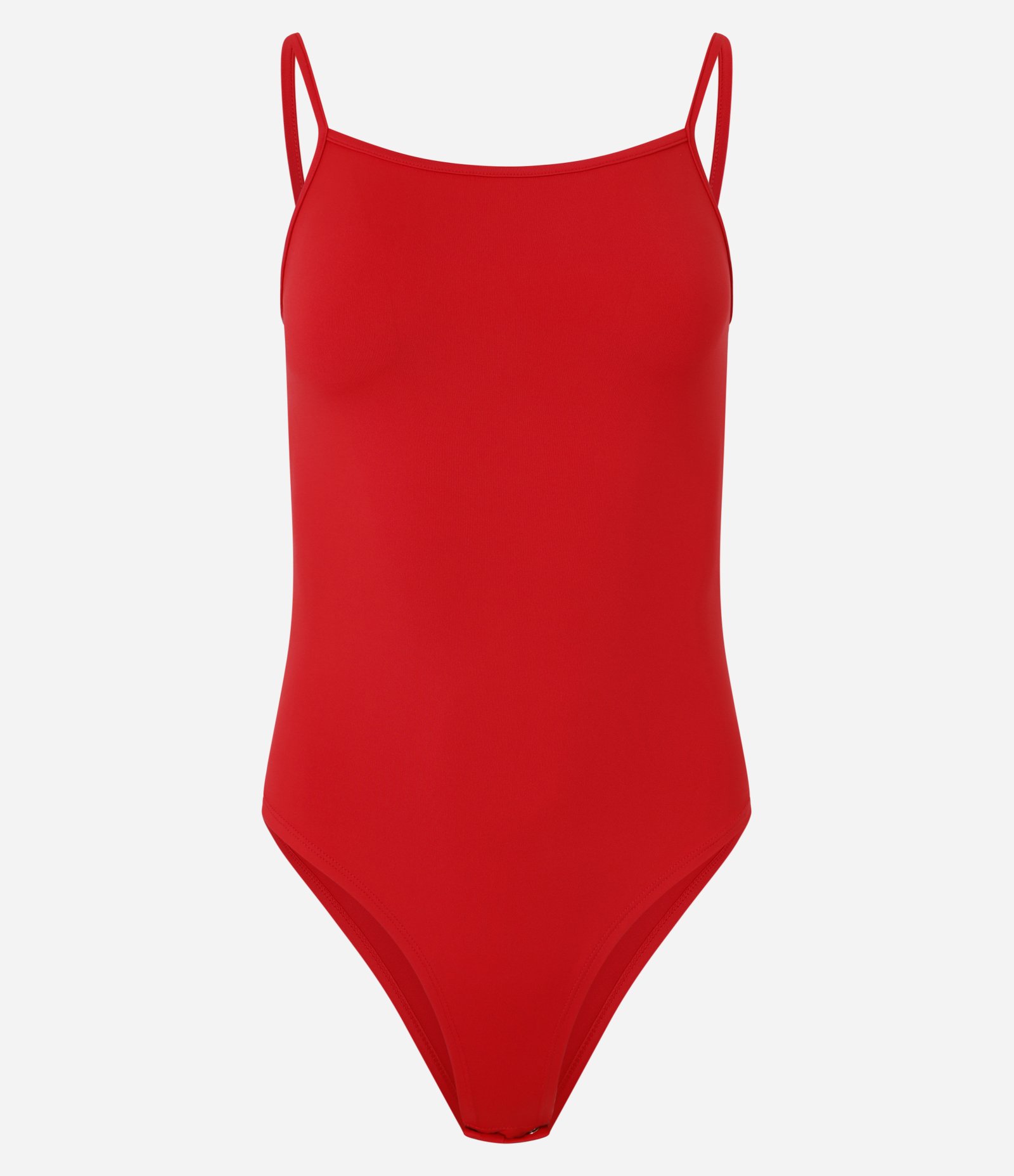 Body em Ribana com Alças Finas Vermelho 5