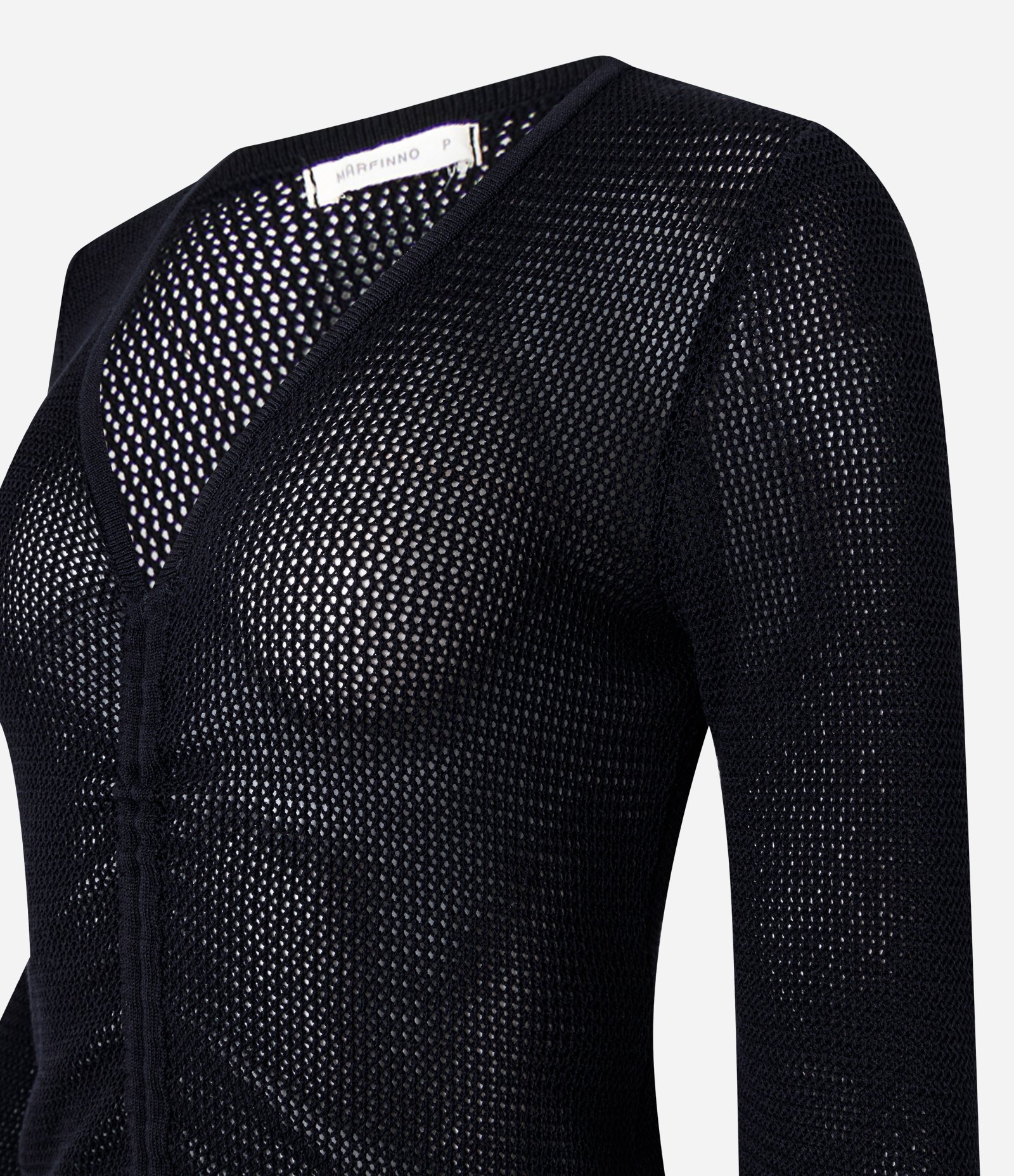 Vestido Midi em Tricô com Franzido e Fenda Preto 6