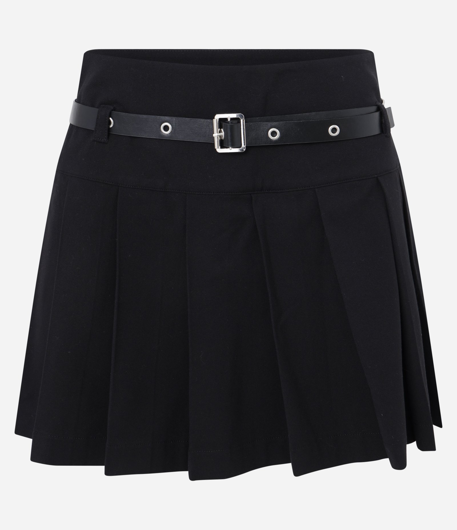 Short Saia em Alfaiataria Plissada com Cinto Preto 5
