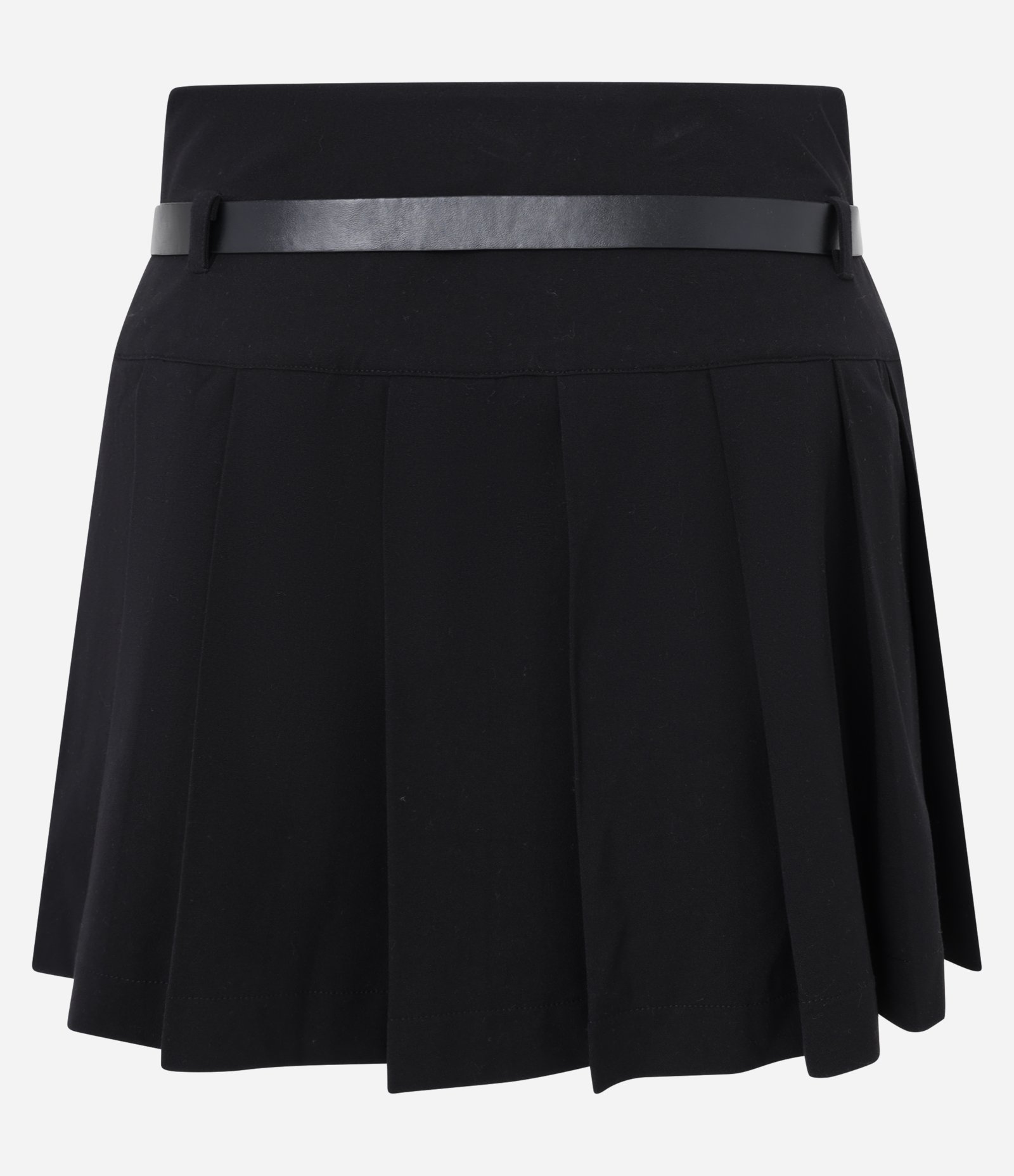 Short Saia em Alfaiataria Plissada com Cinto Preto 6