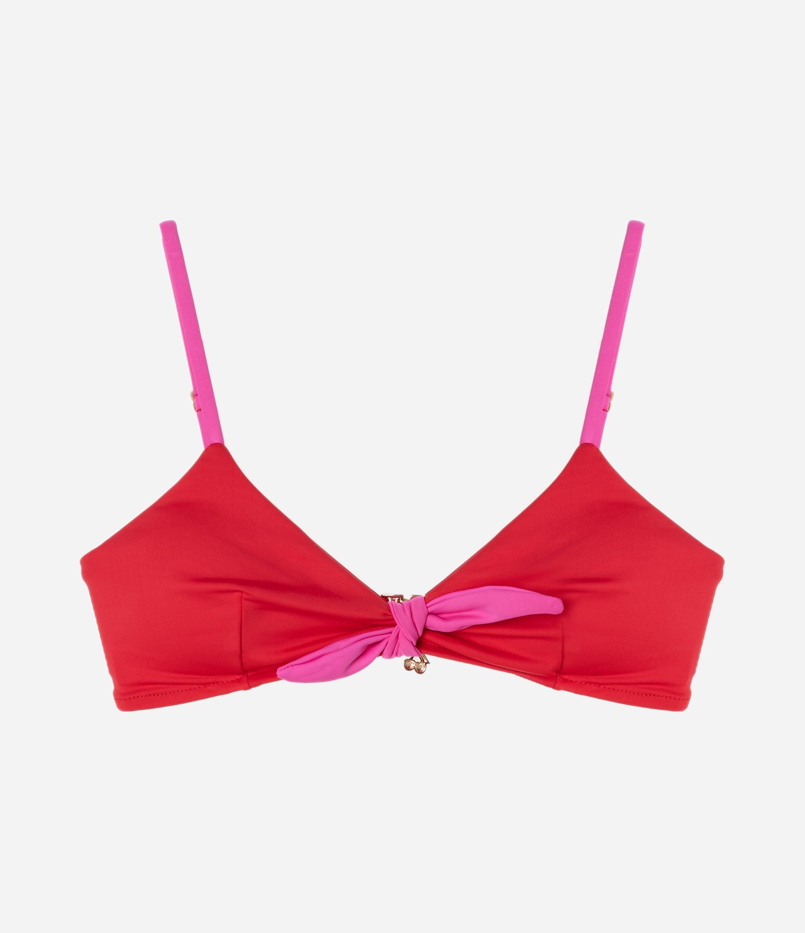 Biquíni Top Triangulo Microfibra com Amarração Vermelho 5