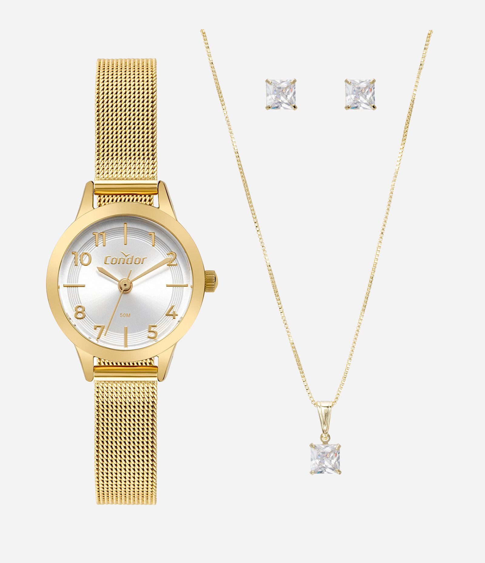 Kit Relógio Condor Analógico Feminino  Dourado 1
