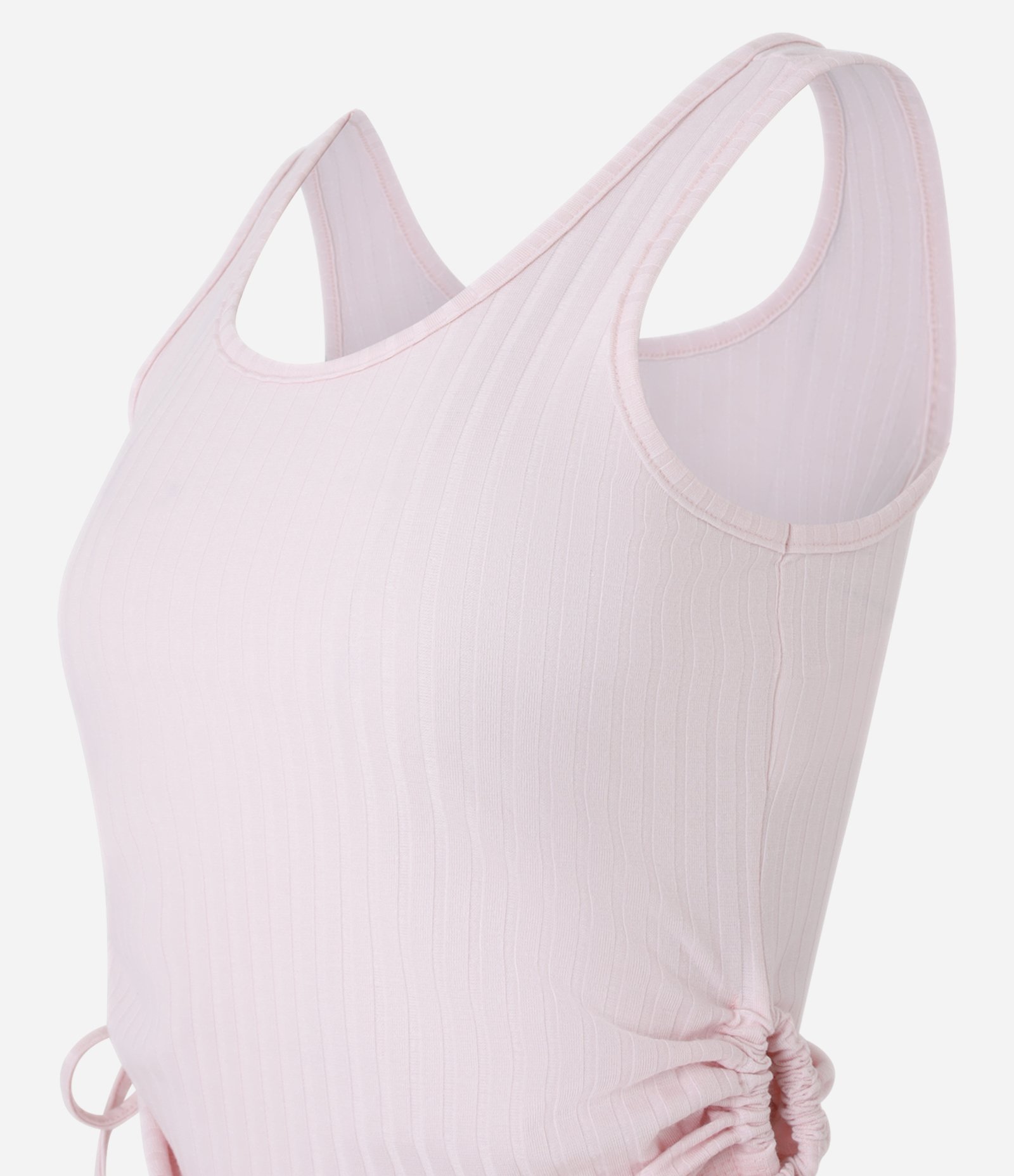 Pijama Longo em Ribana com Laços Laterais Rosa 7