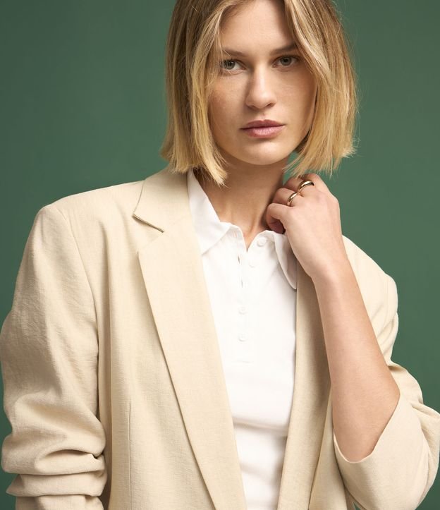 Blazer Oversized em Alfaiataria com Botão Único