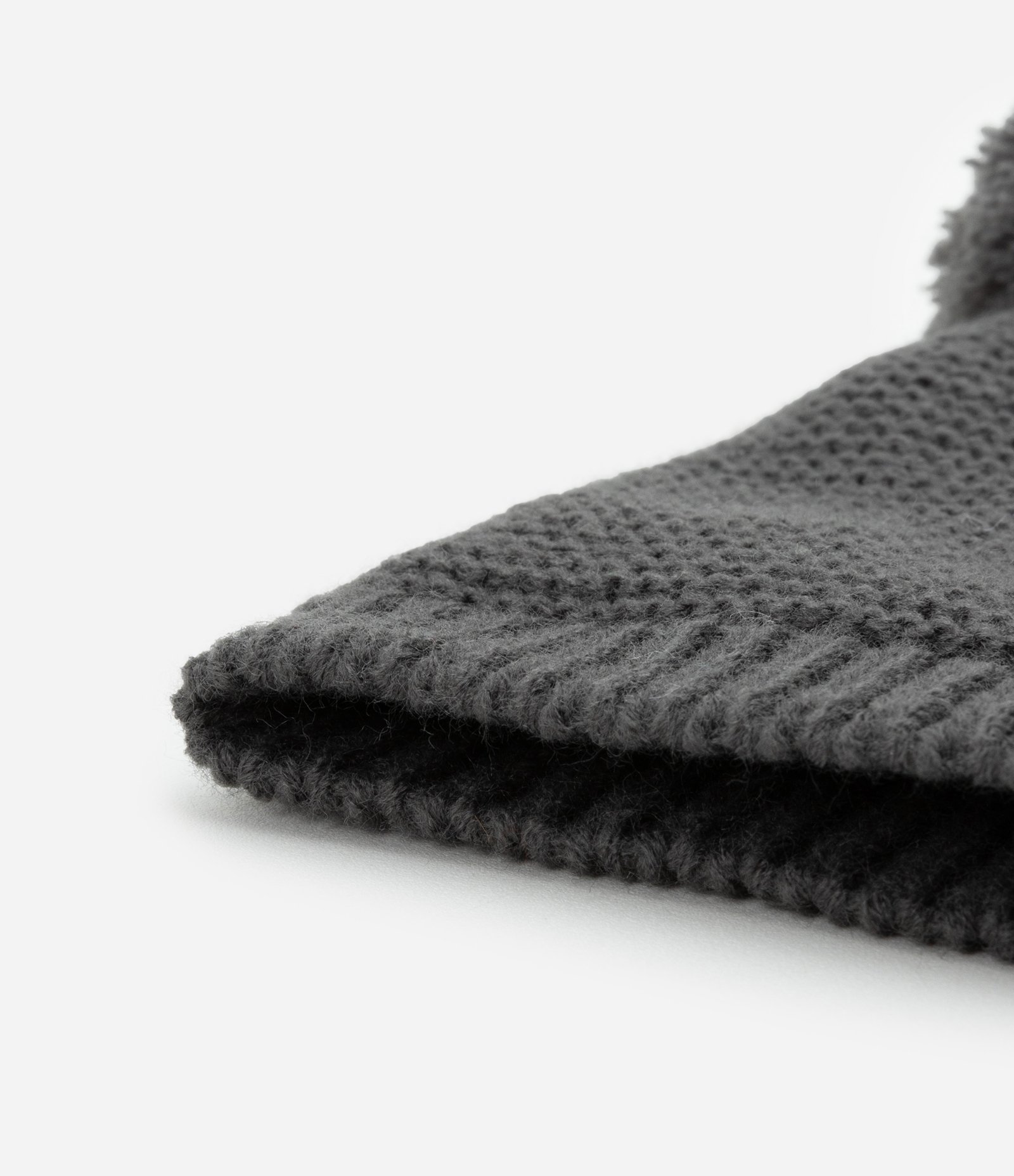Conjunto Gorro e Luva em Tricô com Bordado Urso - Tam 0 a 12 meses Cinza 2
