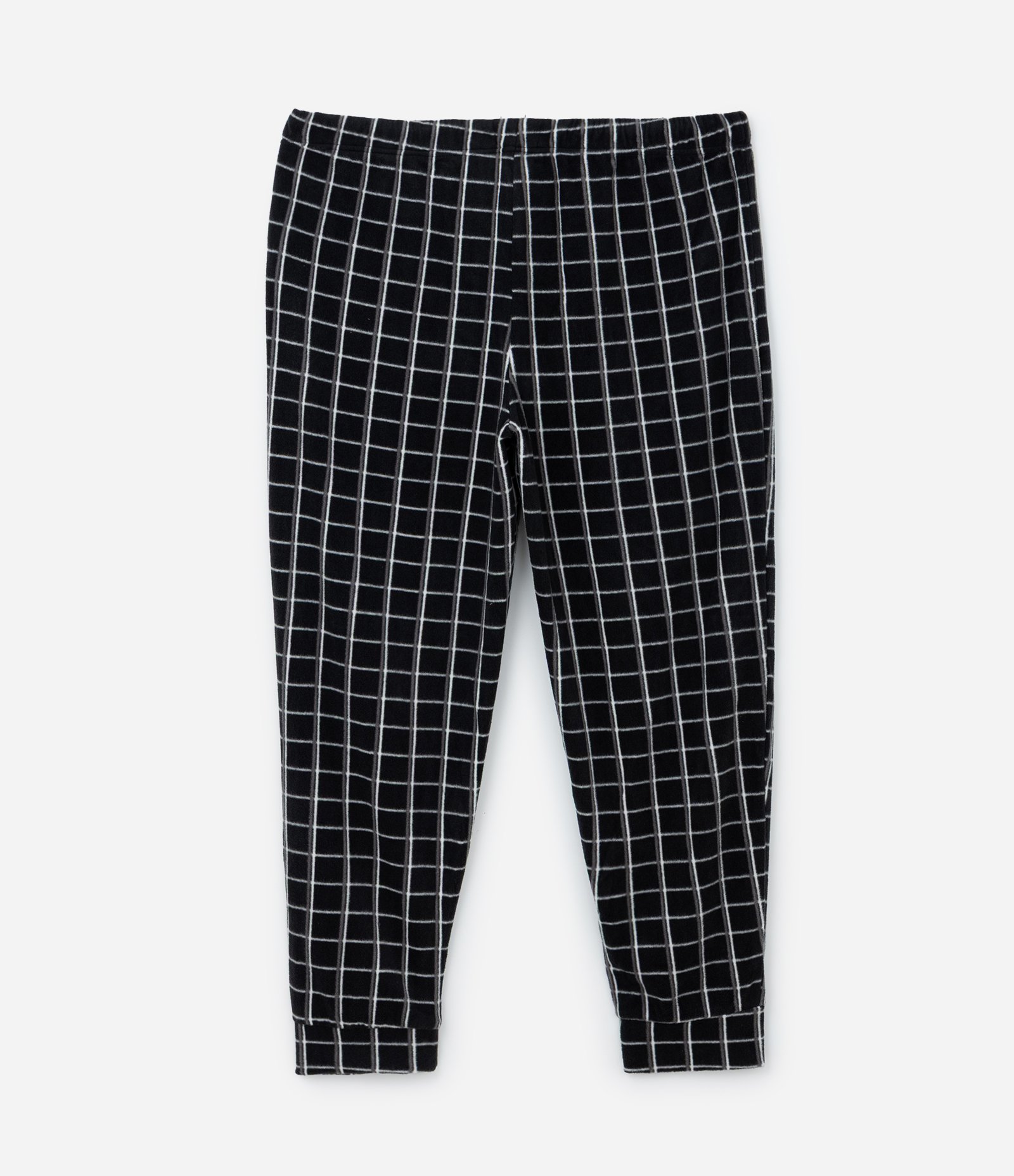 Pijama Longo em Plush com Estampa Xadrez Preto 2