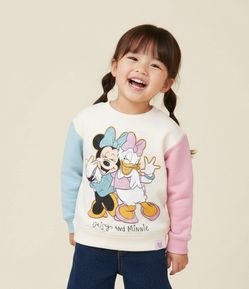 Blusão Infantil com Estampa Minnie e Margarida - Tam 1 a 6 Anos