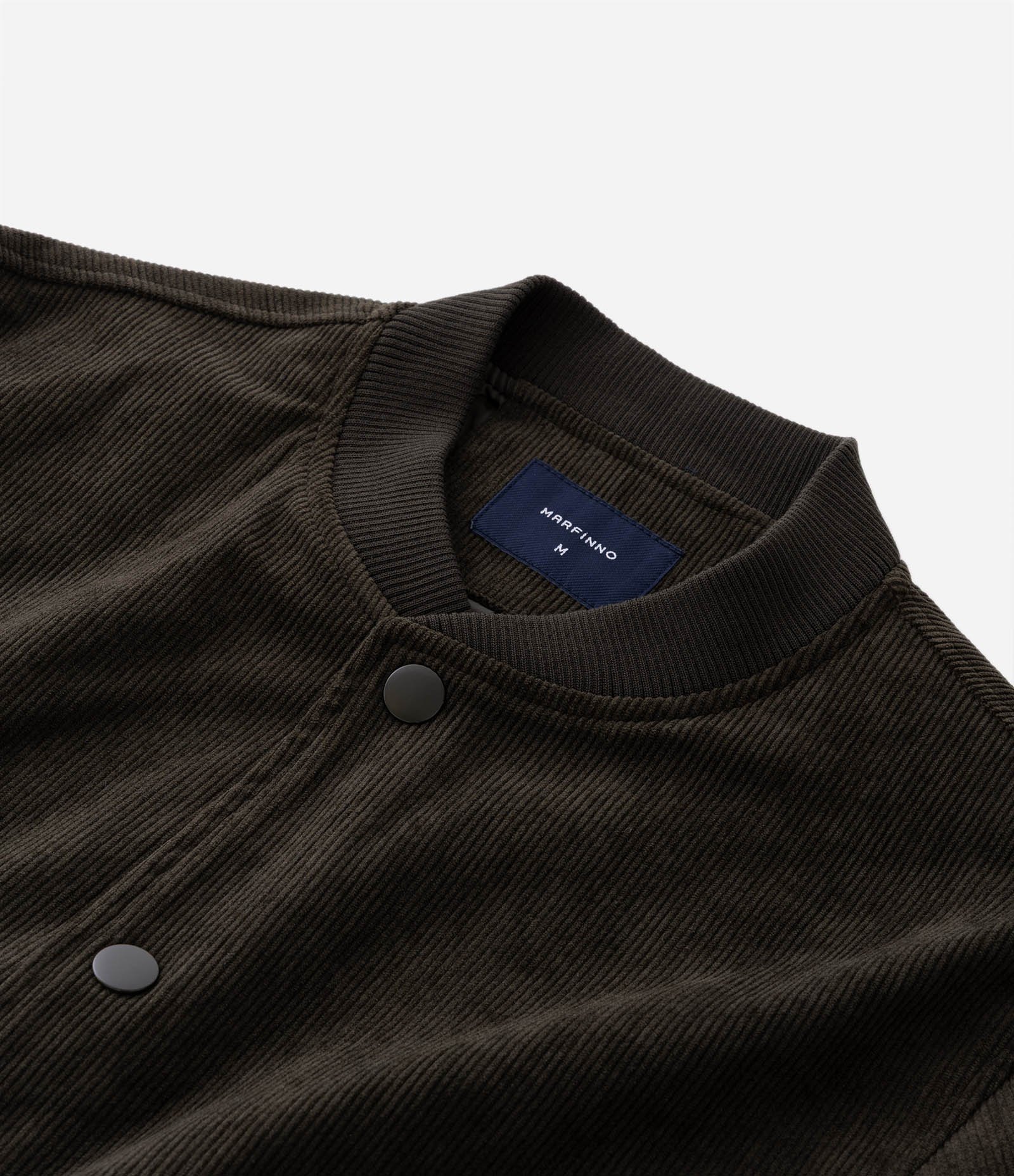 Jaqueta Bomber em Veludo Cotelê com Botões Forrados Verde 4