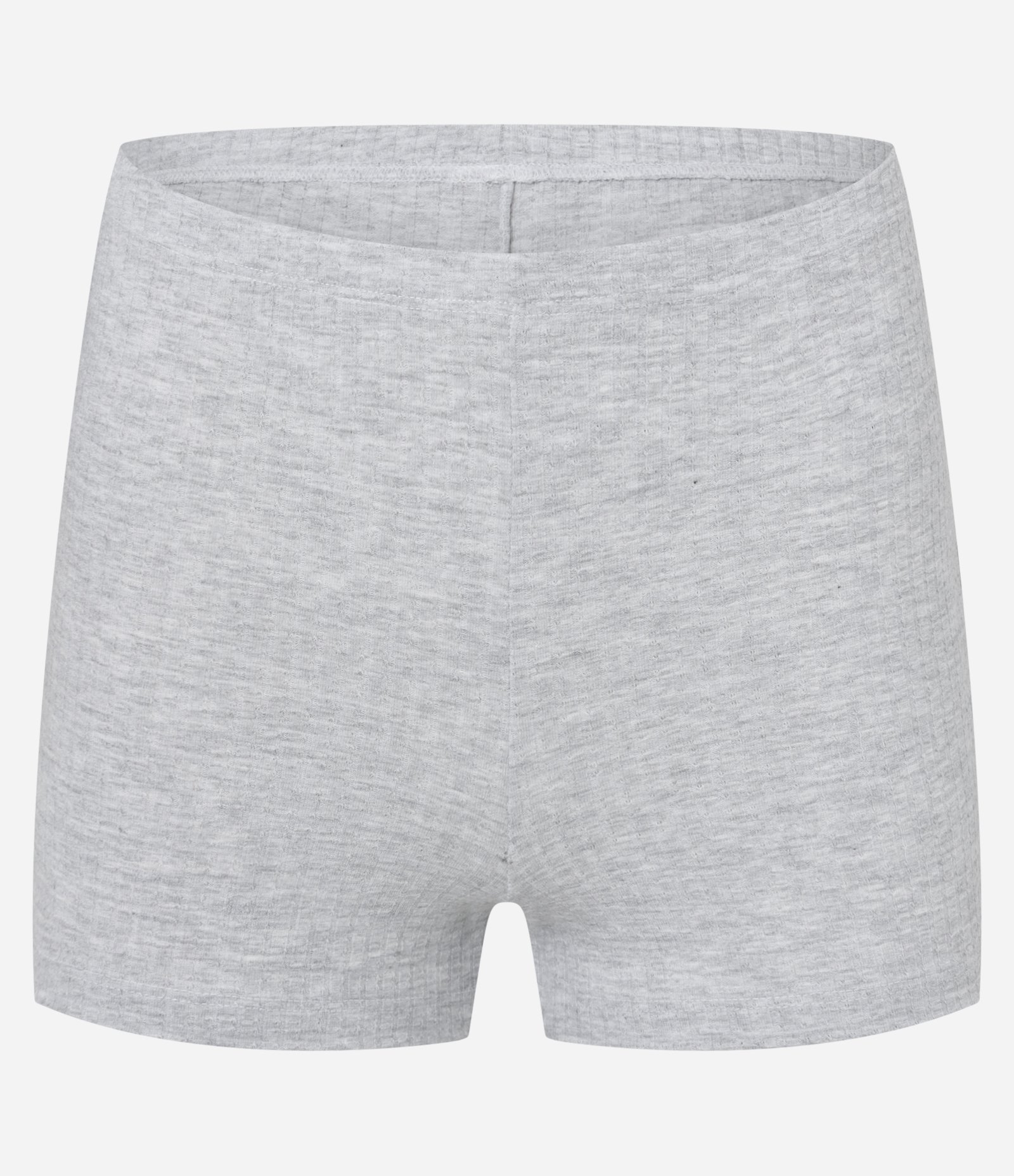 Pijama Short Doll Canelado em Ribana com Florzinha no Decote Cinza 8