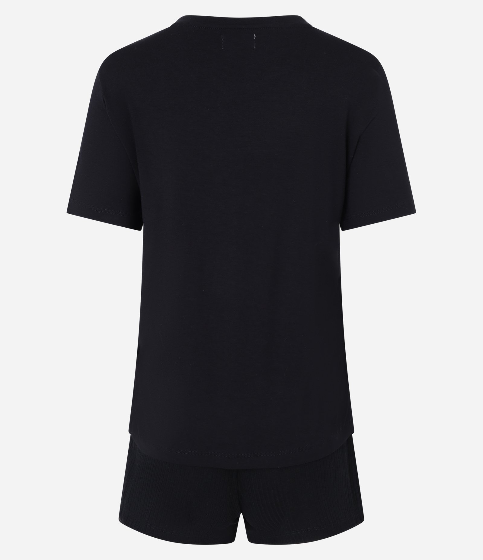 Pijama Short Doll Manga em Viscose com Estampa de Onça Preto 6