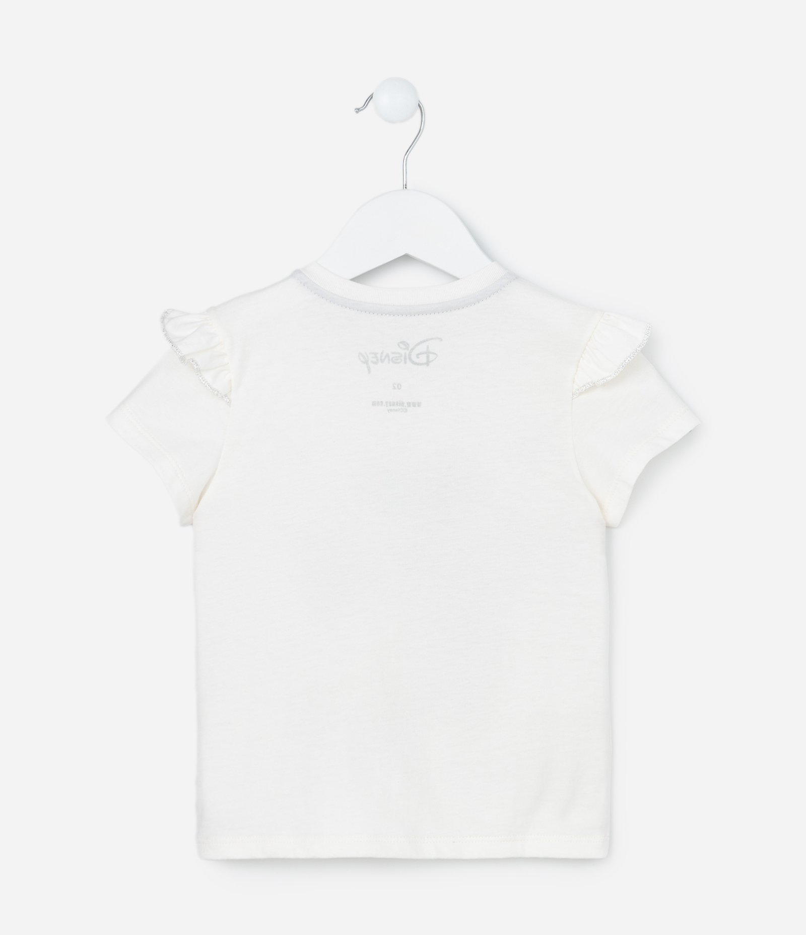 Conjunto Infantil com Babado e Estampa da Minnie e Margarida - Tam 1 a 6 Anos Branco/Lilás 3