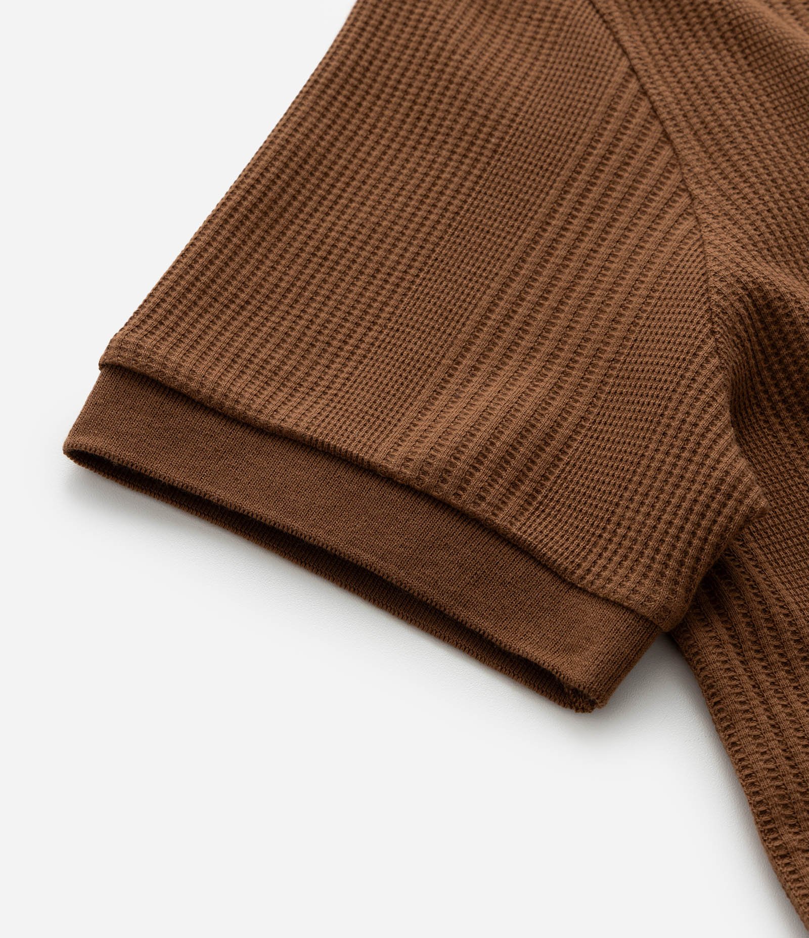 Camiseta Regular em Algodão com Textura Vertical Marrom Café 8