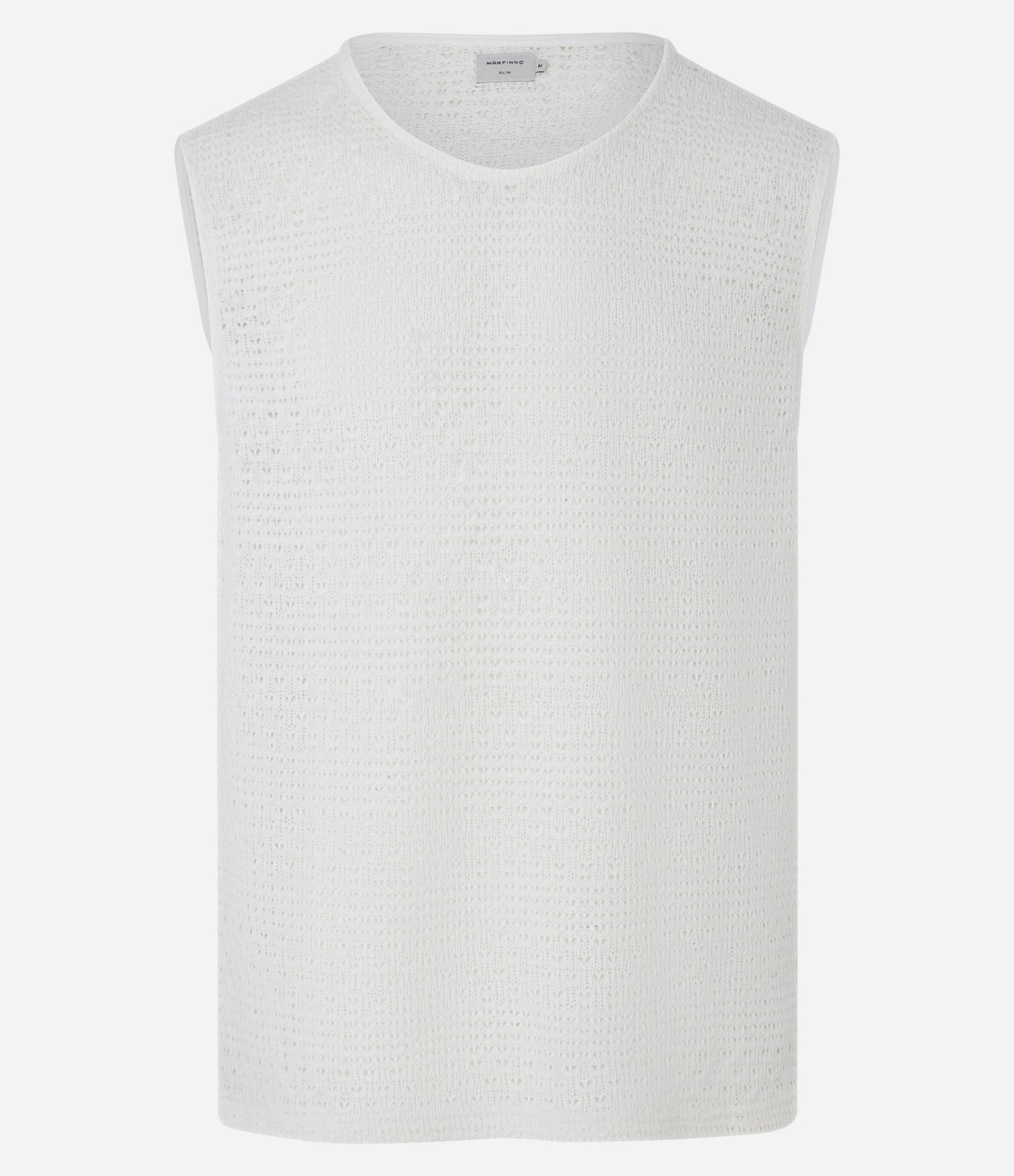 Regata em Tricô com Textura Branco 5