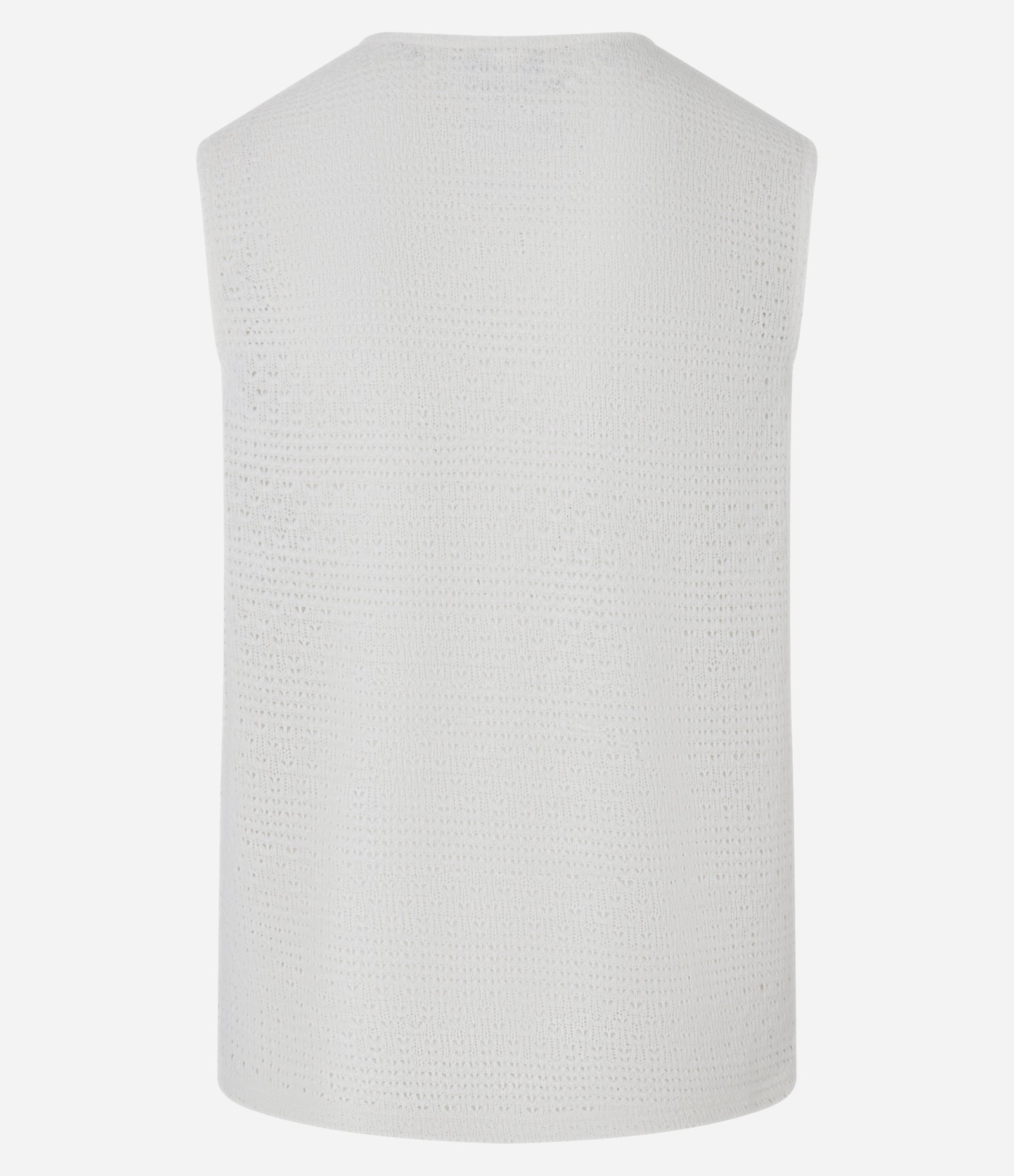 Regata em Tricô com Textura Branco 7