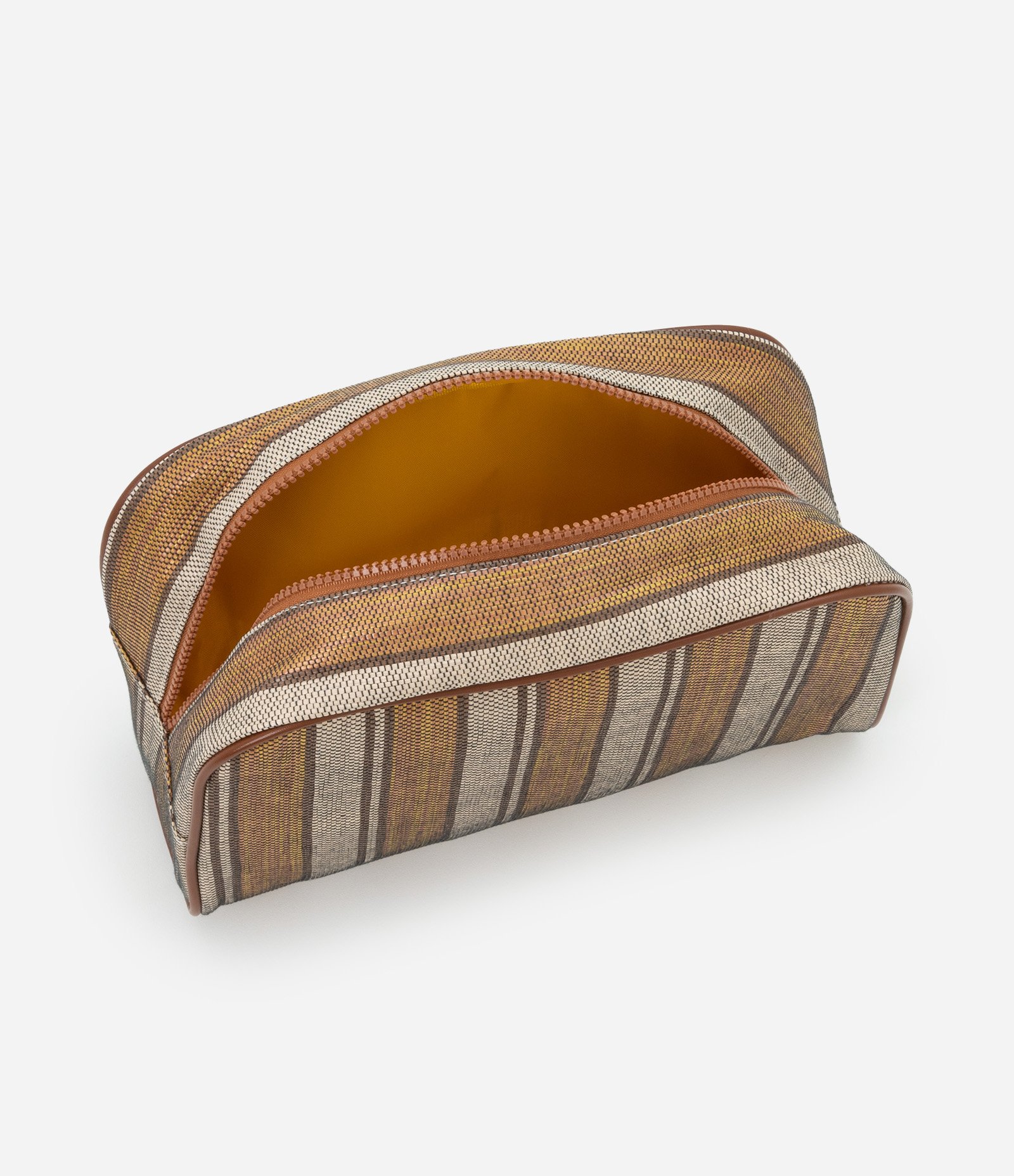 Nécessaire Retângular Grande Estampa Listras Bege 4