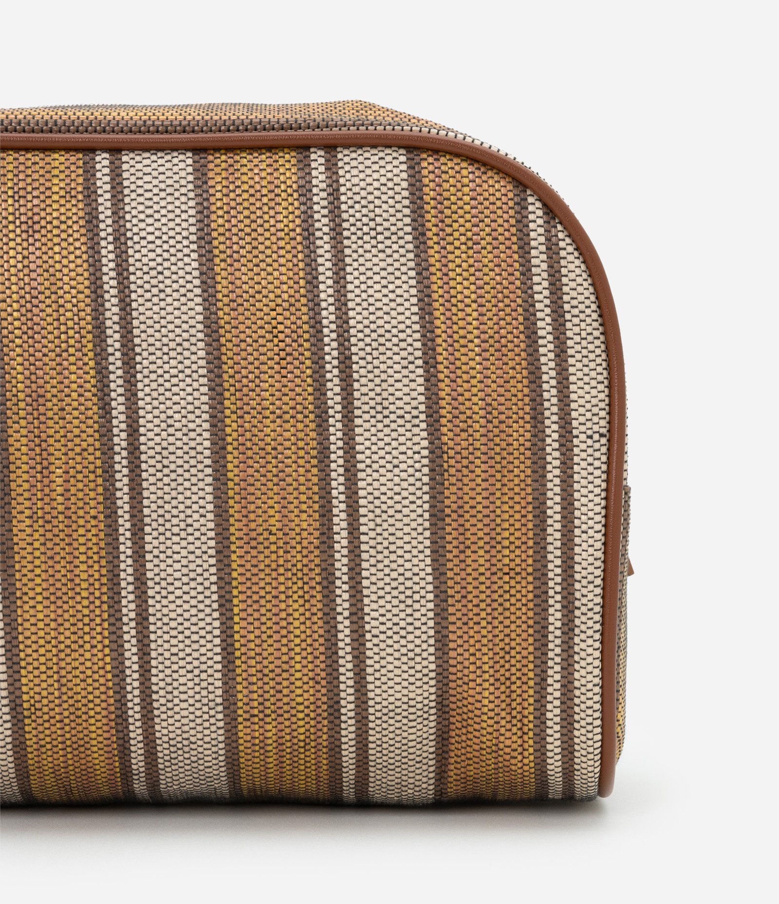 Nécessaire Retângular Grande Estampa Listras Bege 5