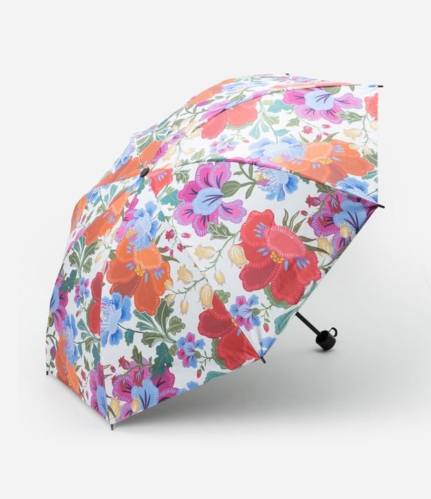 Sombrinha com Estampa Floral e Capinha de Proteção