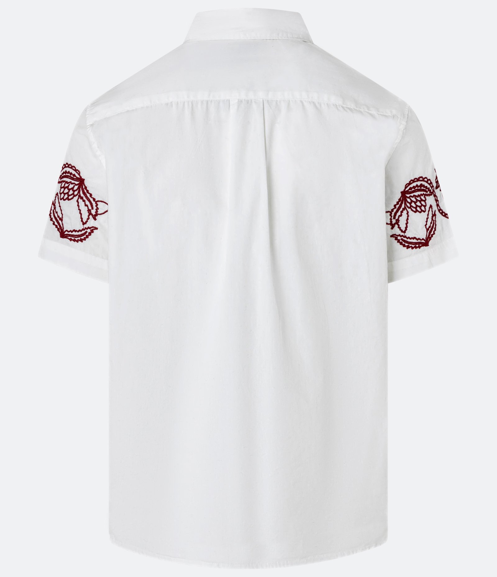 Camisa Comfort em Algodão com Bordado FLoral Branco 7