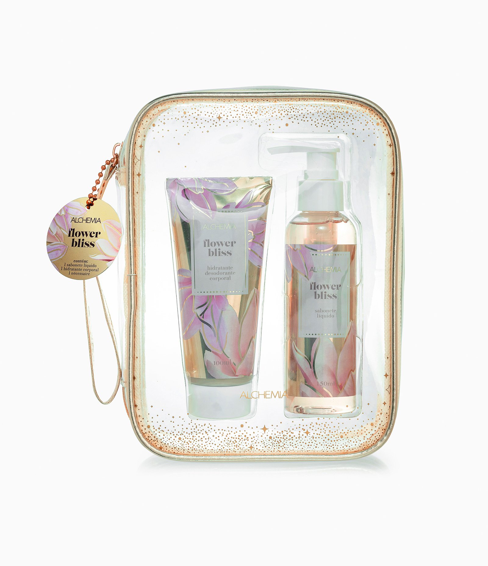 Kit Sabonete Líquido + Hidratante + Nécessaire Alchemia KIT 1