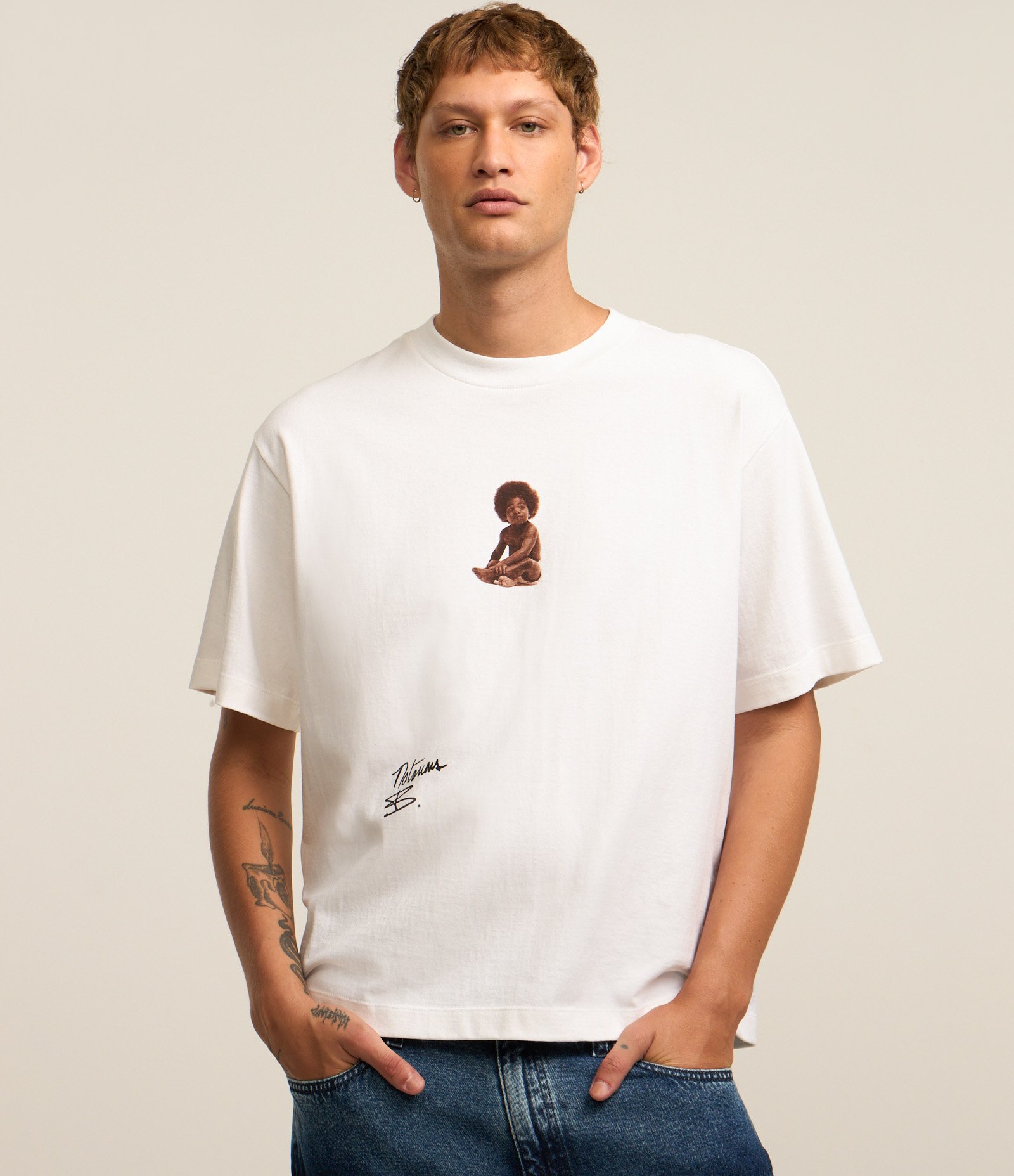 Camiseta Boxy Notorious B.I.G em Malhão Branco 3