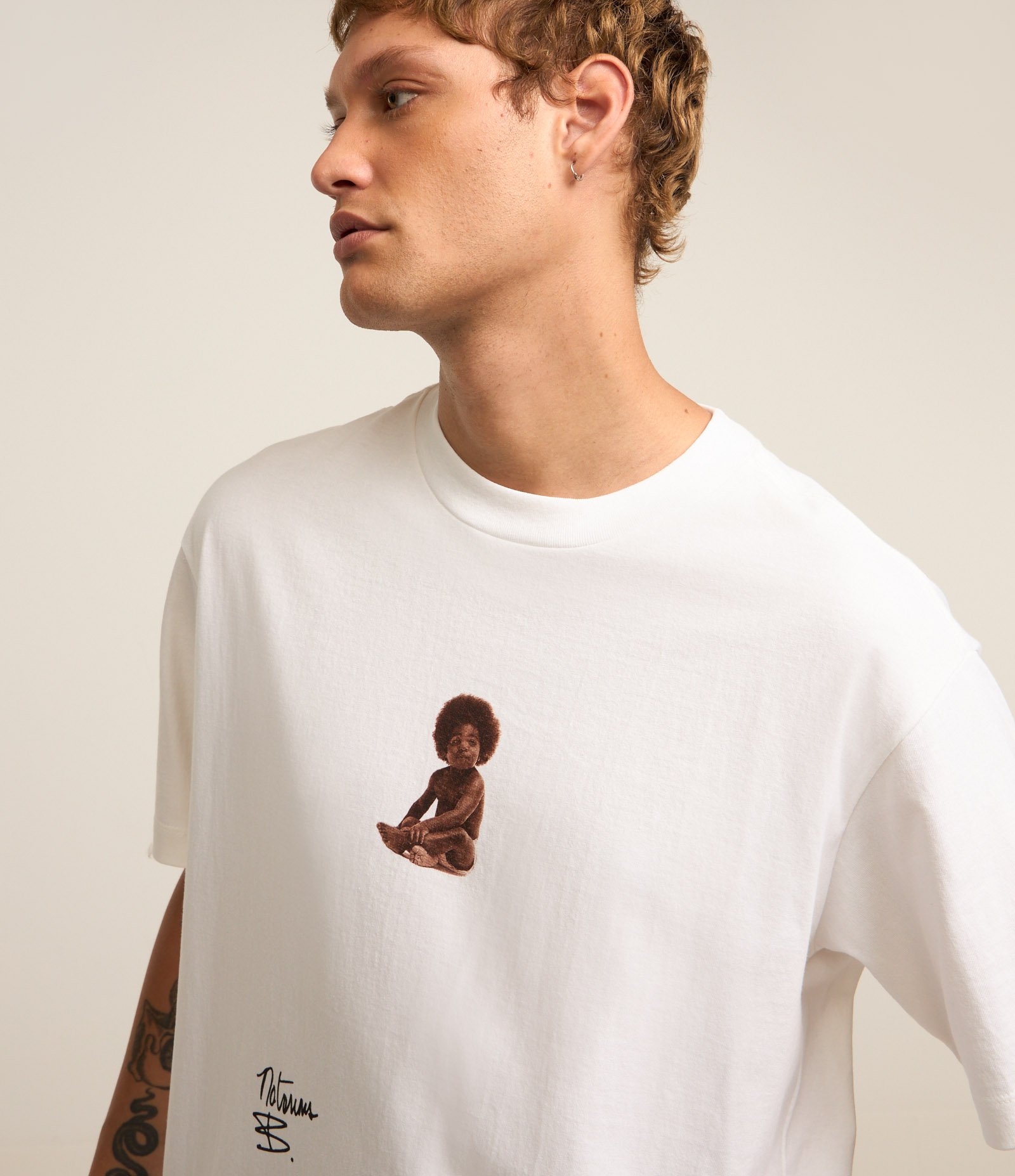 Camiseta Boxy Notorious B.I.G em Malhão Branco 4