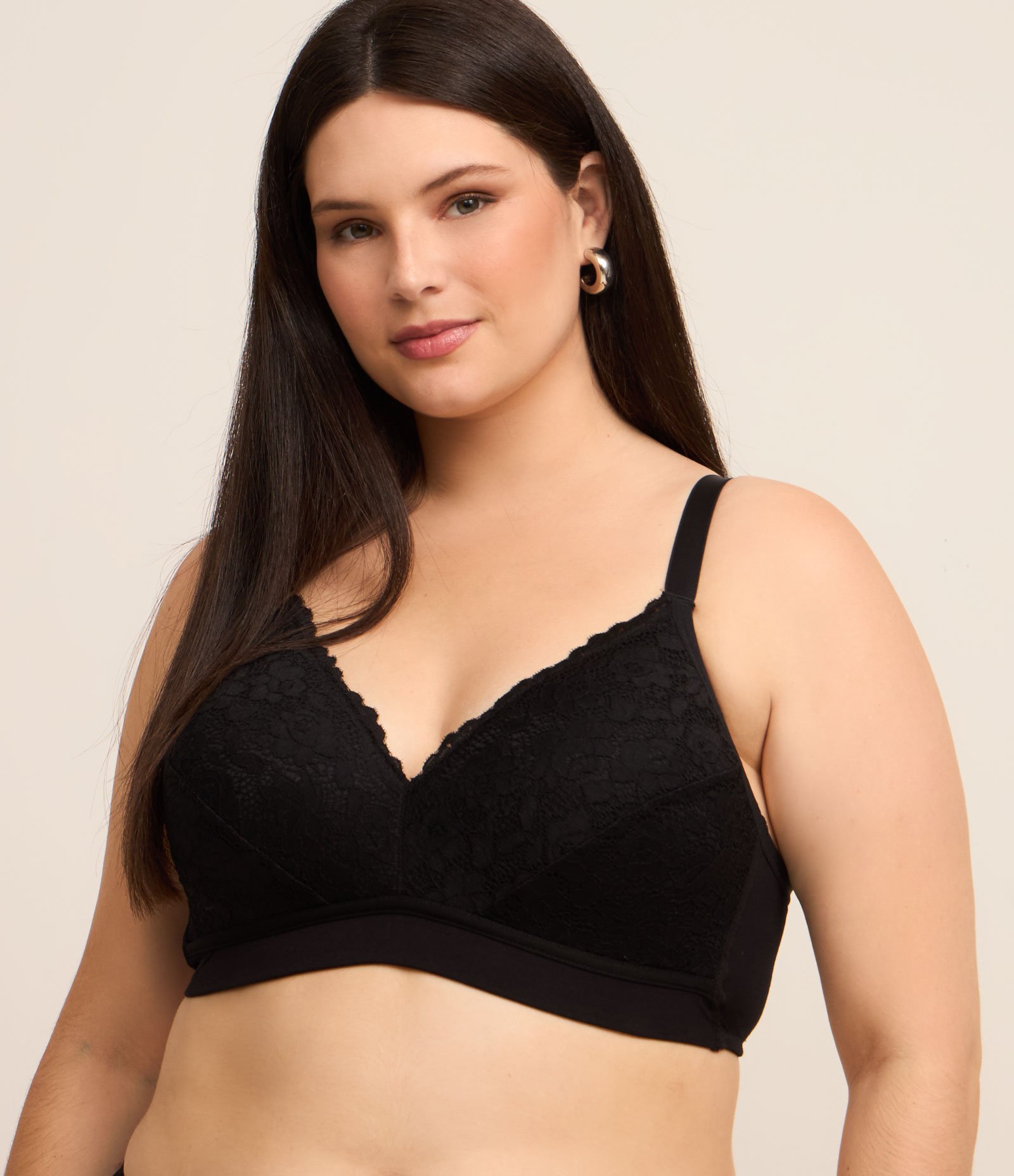 Sutiã com Bojo sem Aro Alta Sustentação Curve e Plus Size Preto 1