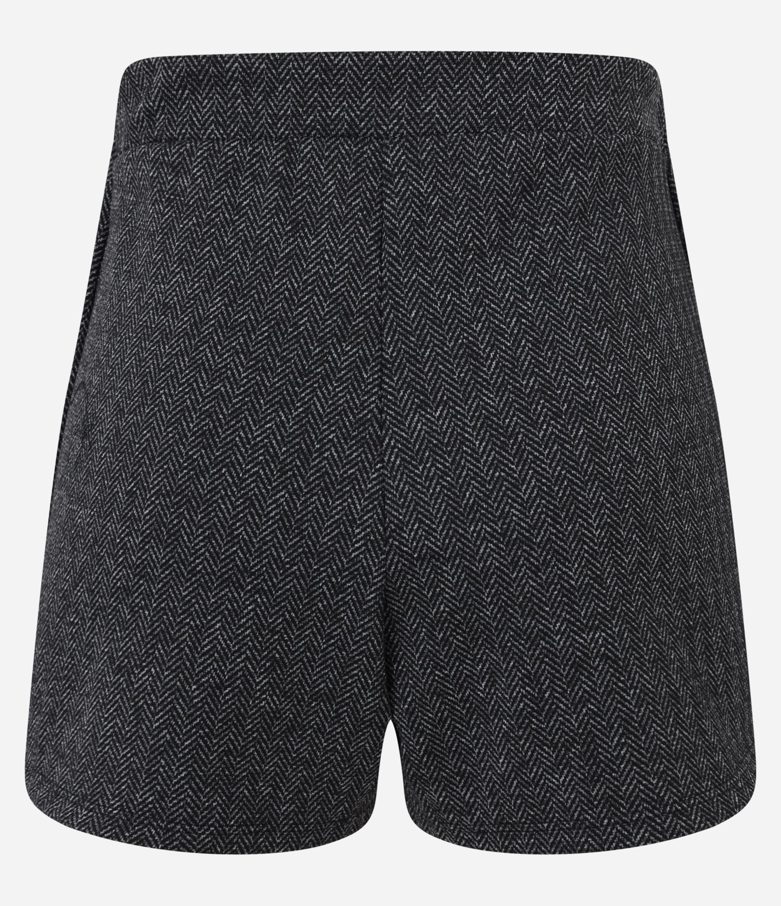 Short Saia com Padronagem Espinha de Peixe com Fendinha Preto 7