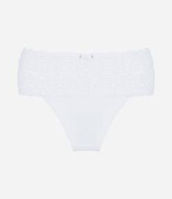 Calcinha Caleçon com Cós Pala em Renda Curve e Plus Size