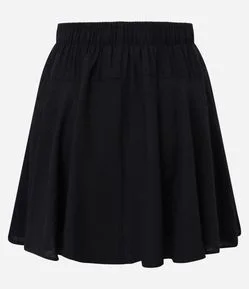 Short Saia Maquinetado em Viscose com Amarração