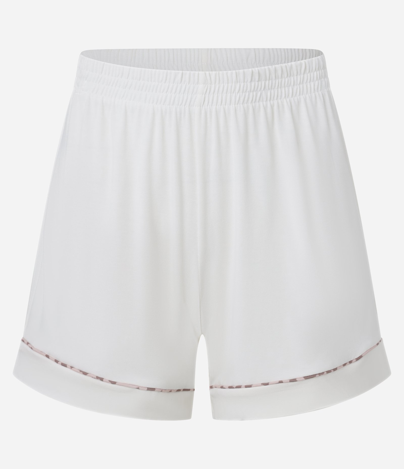 Pijama Short Doll Curto Americano com Viés Constrastante Branco Neve 7