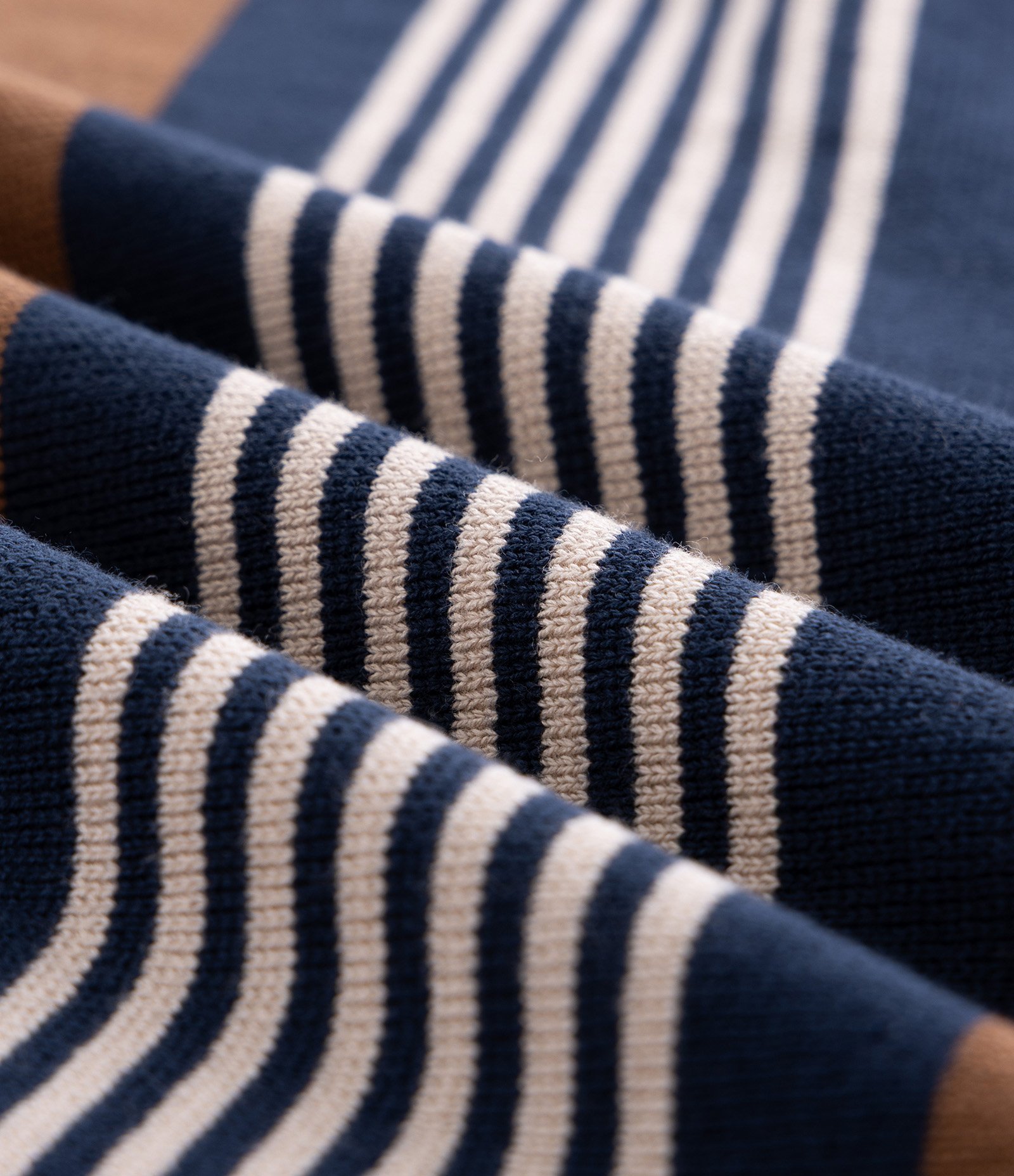 Suéter Regular em Tricô com Estampa de Listras Horizontais Azul 6