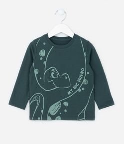 Camiseta Infantil com Estampa de Dino - Tam 1 a 6 Anos