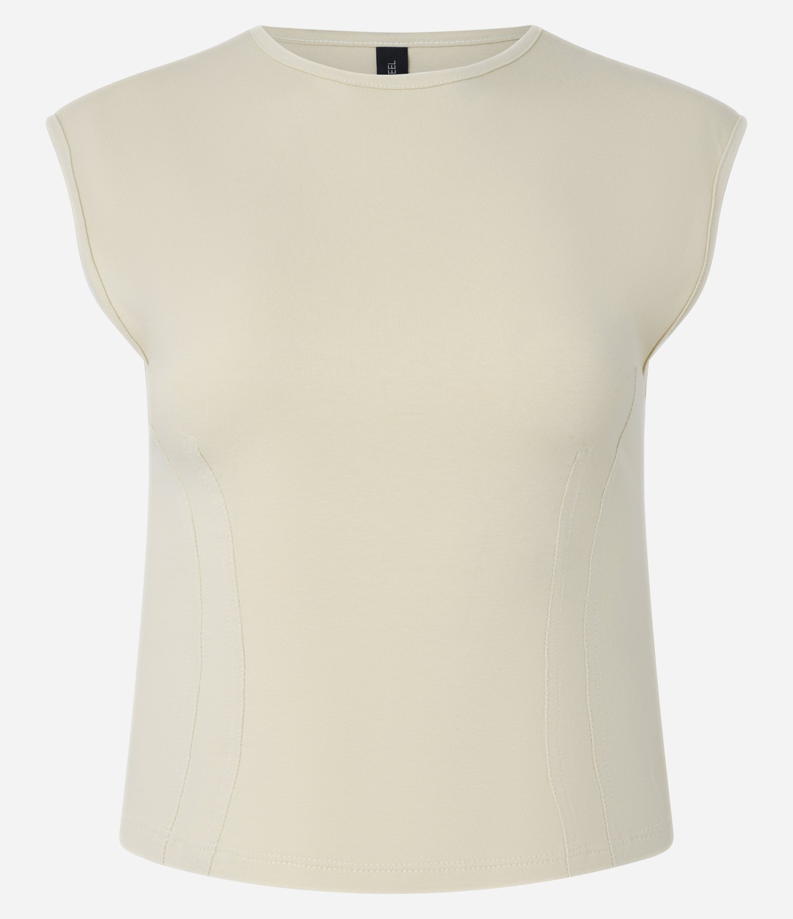 Blusa Sem Manga em Algodão com Pregas Amarelo 4