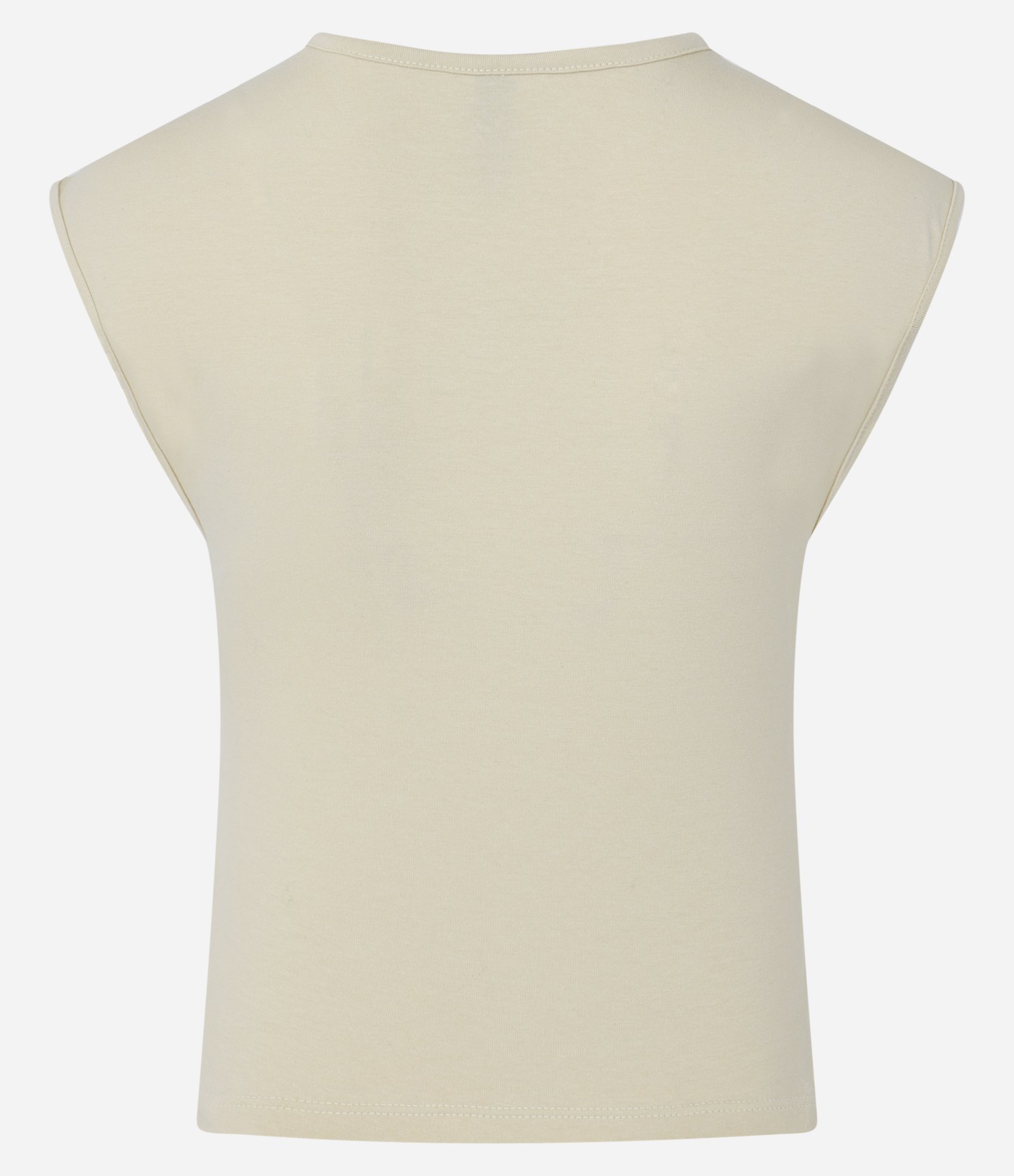 Blusa Sem Manga em Algodão com Pregas Amarelo 5