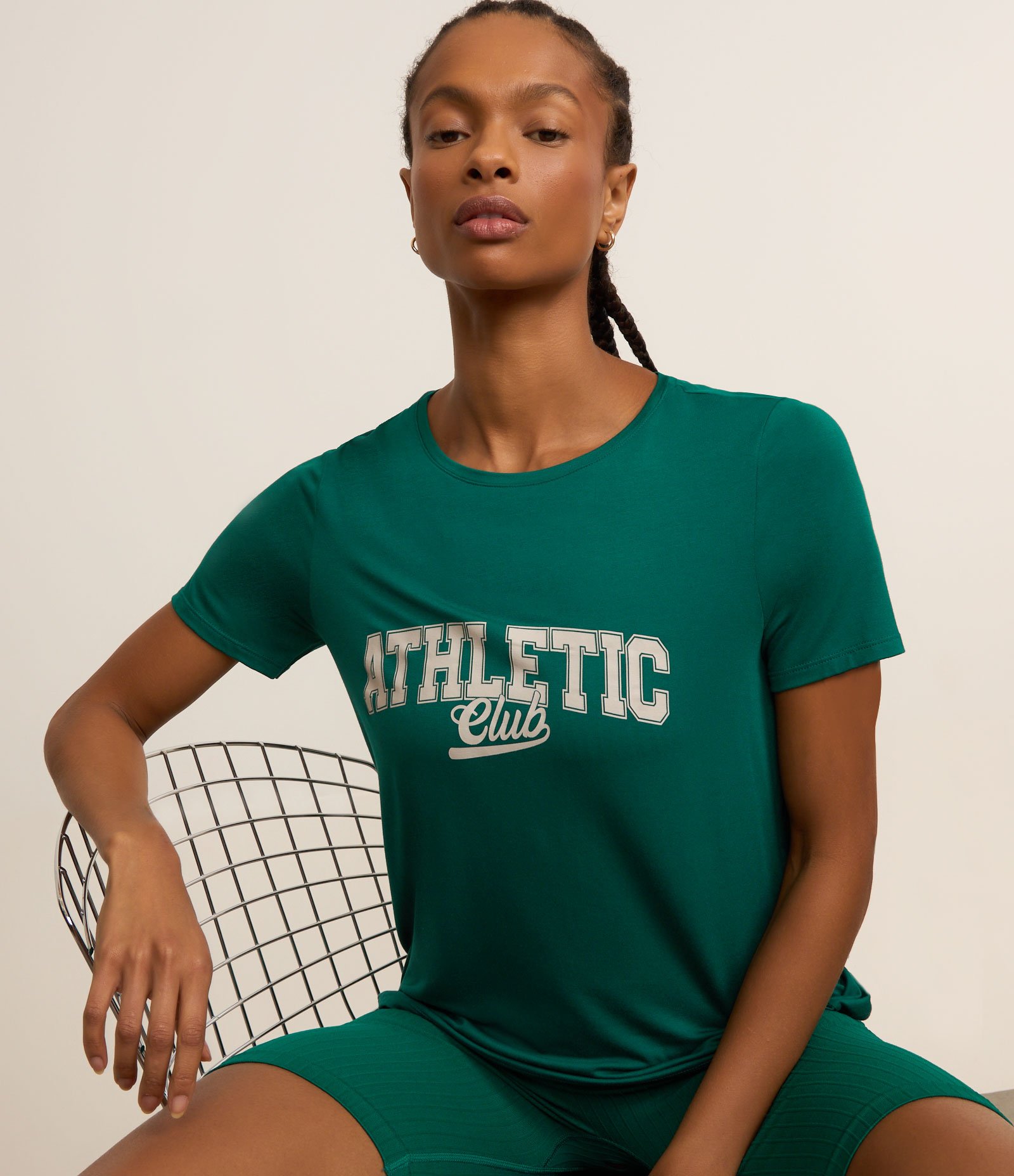 Camiseta Esportiva em Viscose com Estampa Athletic Club Verde 1