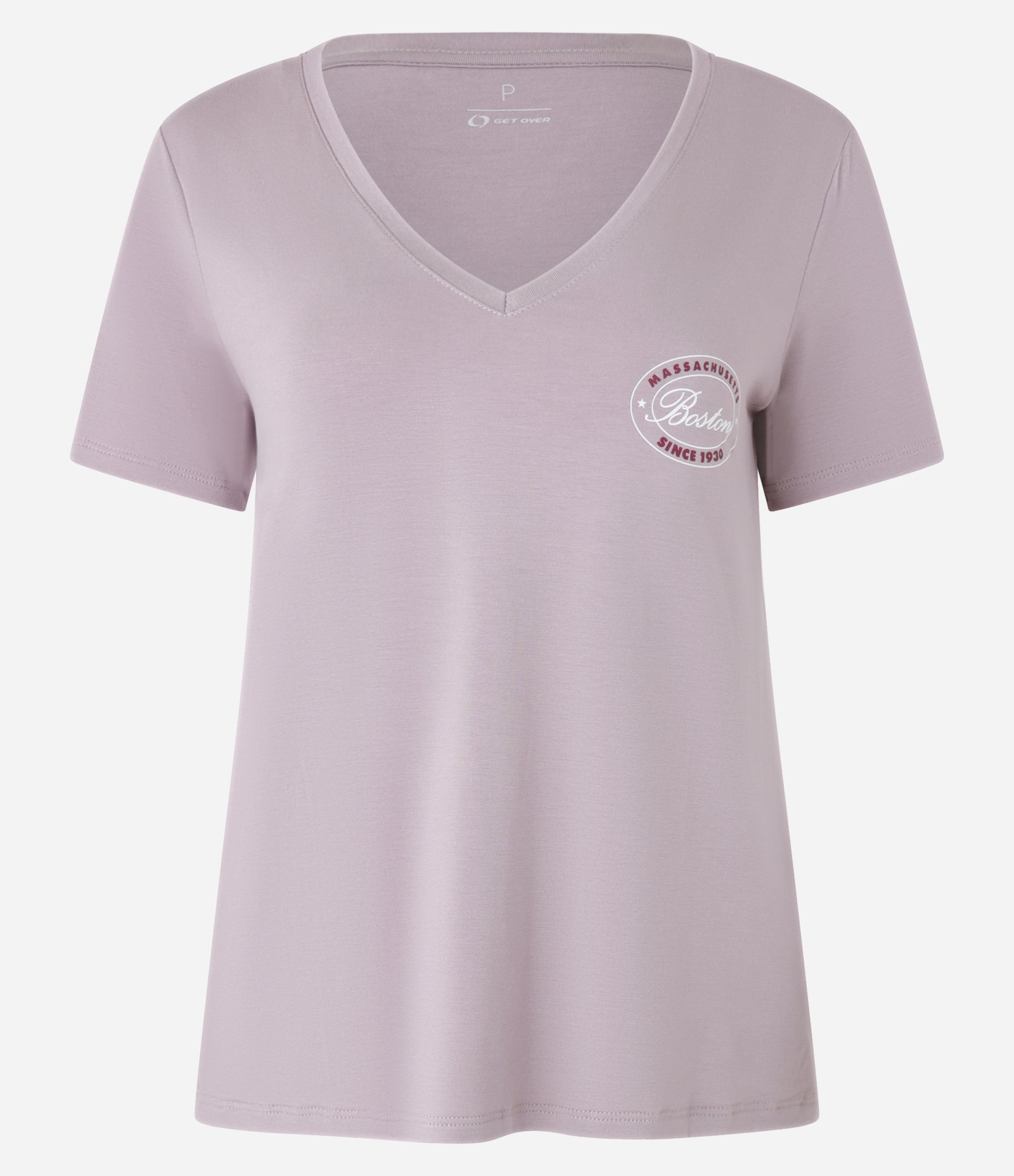 Camiseta em Viscose com Estampa Localizada Roxo 5