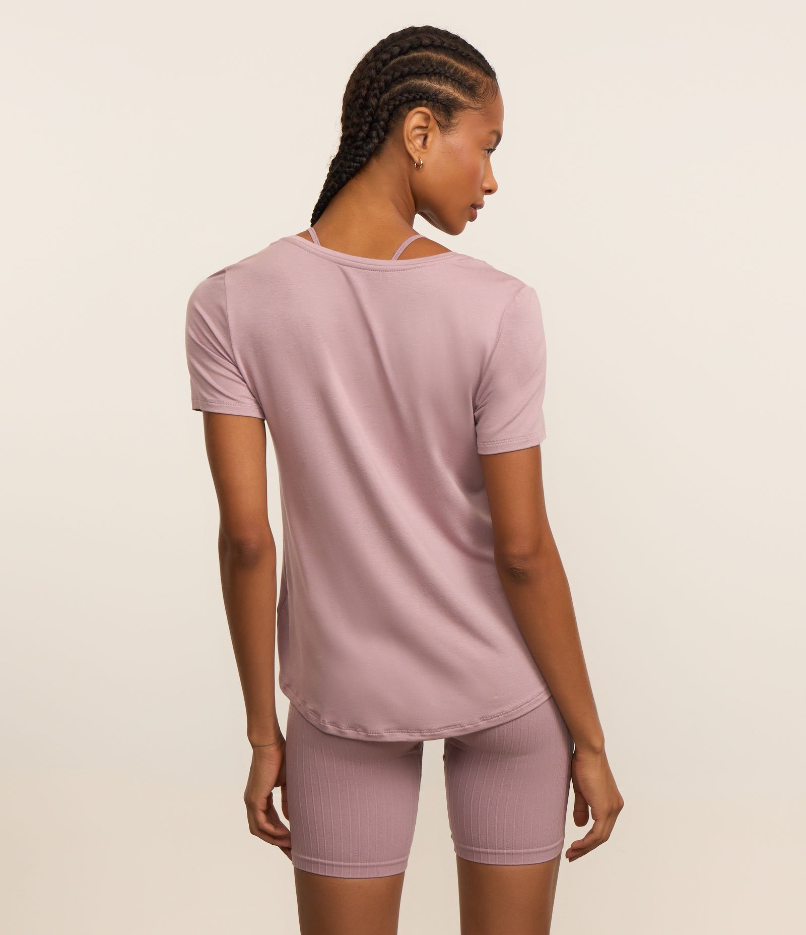 Camiseta em Viscose com Estampa Localizada Roxo 4