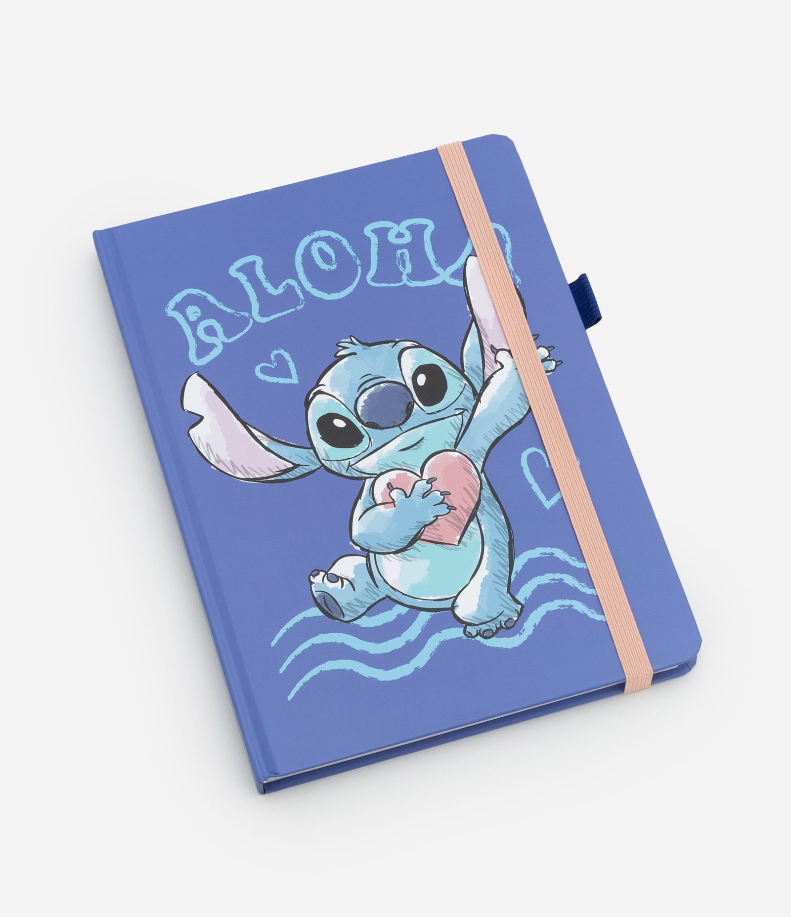 Caderno com Fechamento em Elástico e Estampa Stitch Azul 1