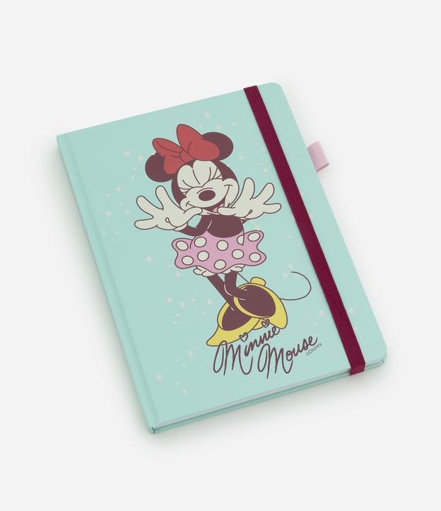 Caderno em Papel com Elástico e Estampa Minnie