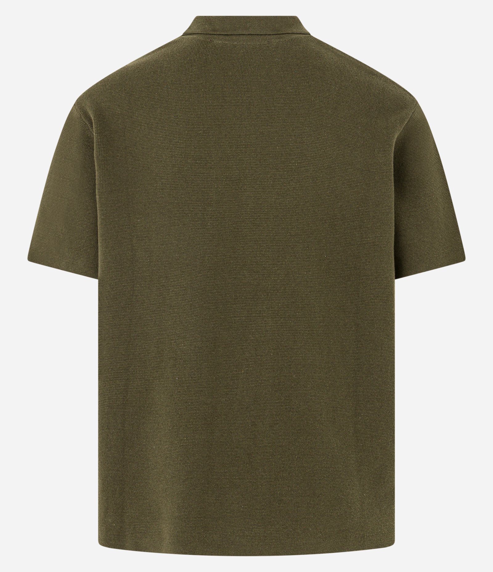 Camisa Regular em Tricô com Listras Contrastantes Verde 7