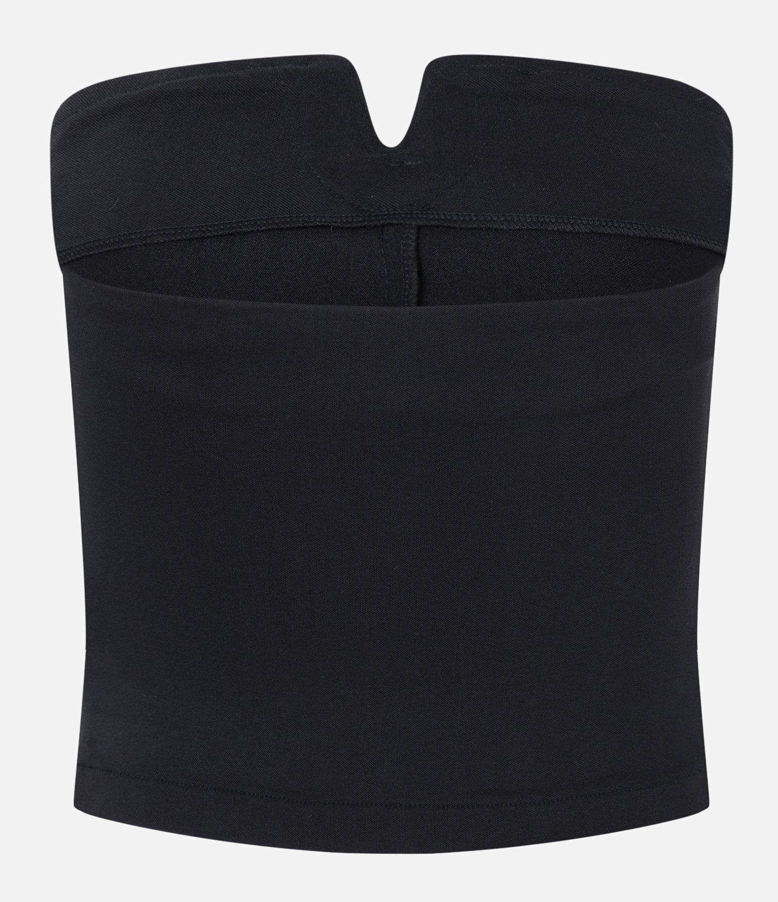 Blusa em Bengaline Tomara que Caia com Laços Frontais Preto 6