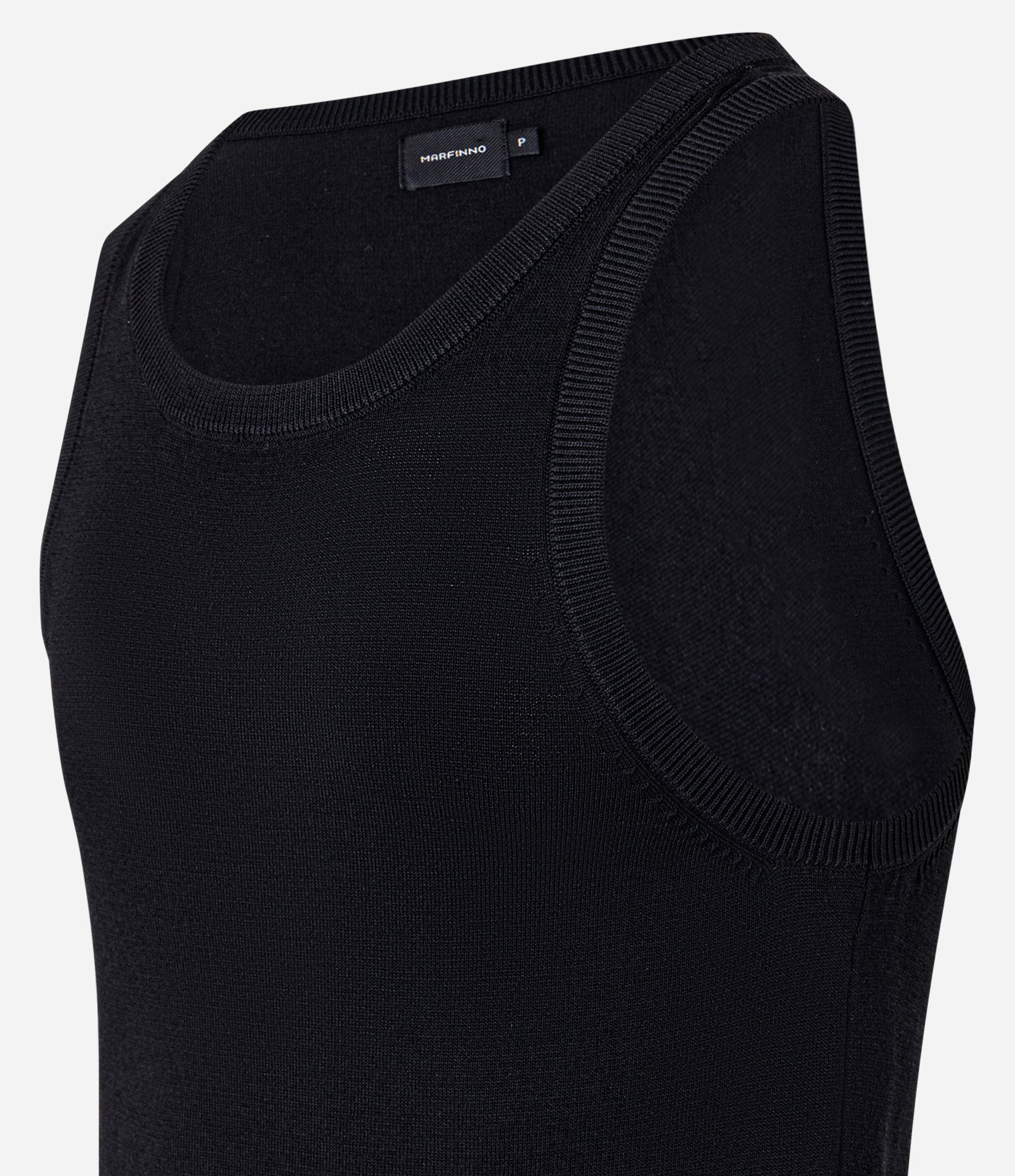 Regata Slim em Tricô com Textura Preto 5